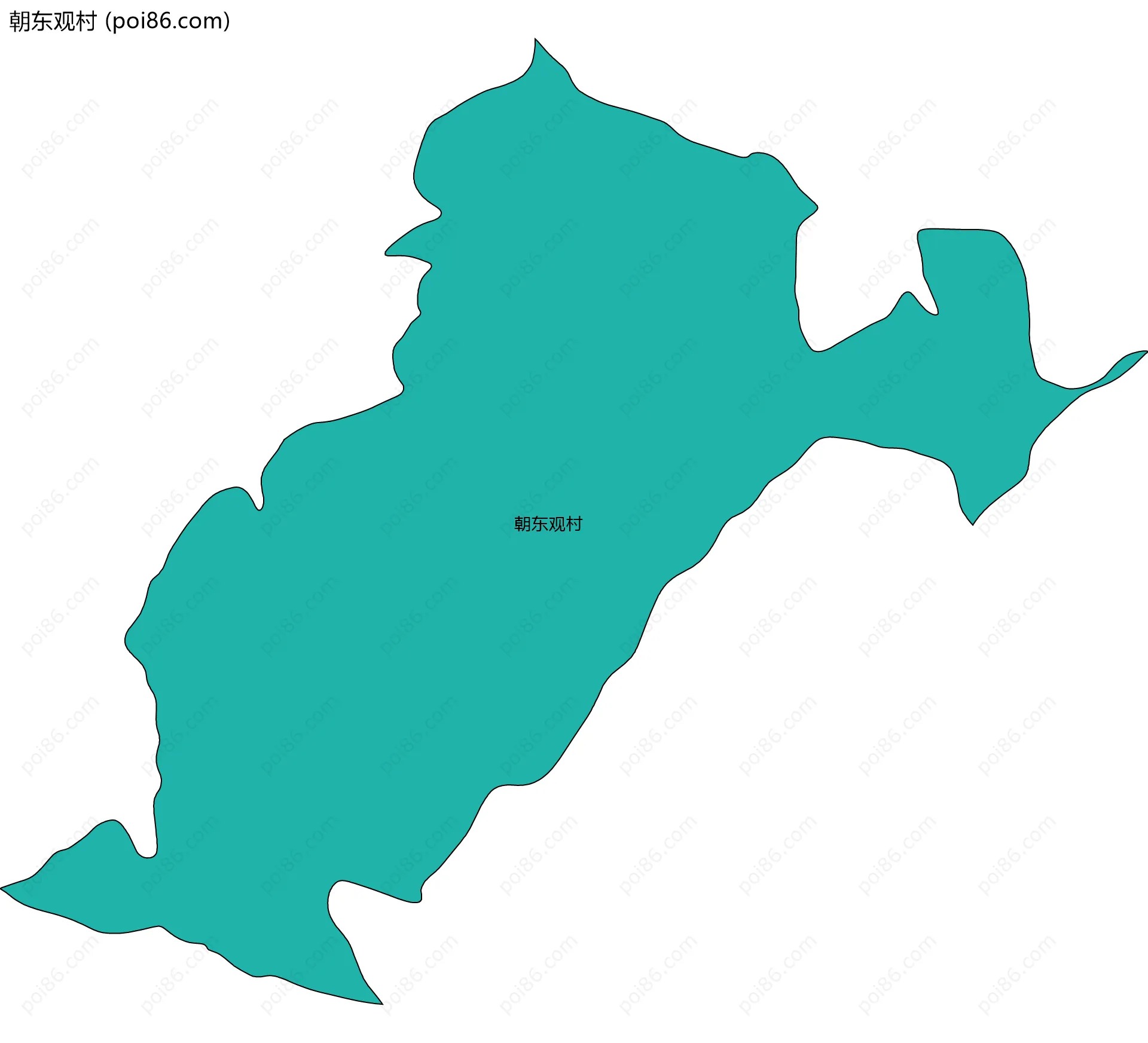 朝东观村边界地图