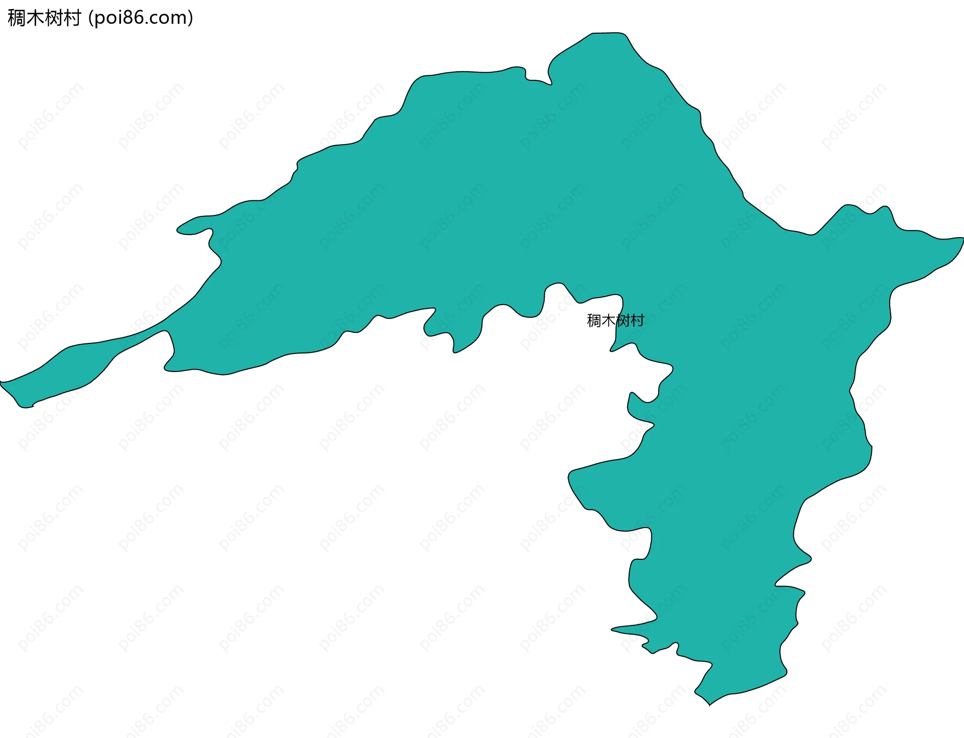 稠木树村边界地图