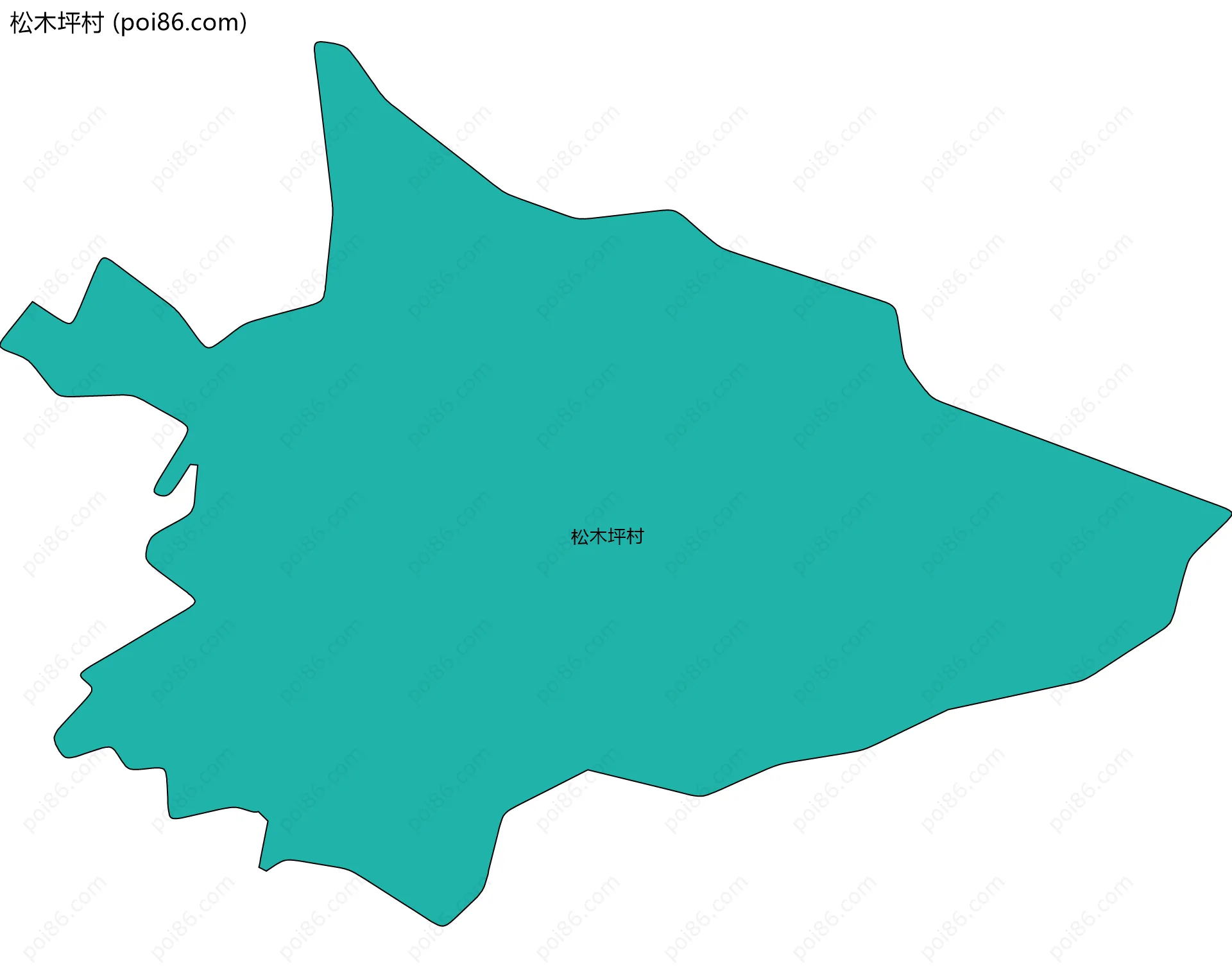 松木坪村边界地图