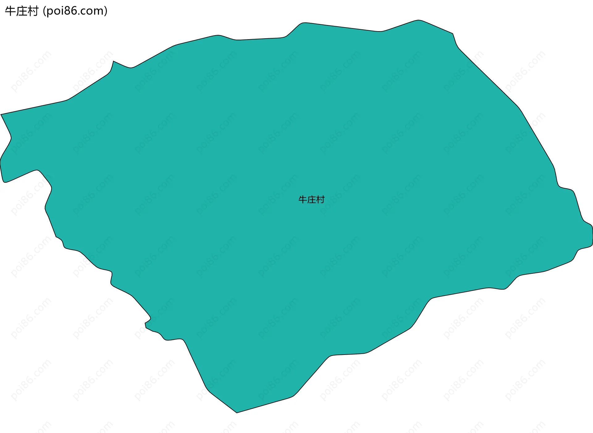 牛庄村边界地图