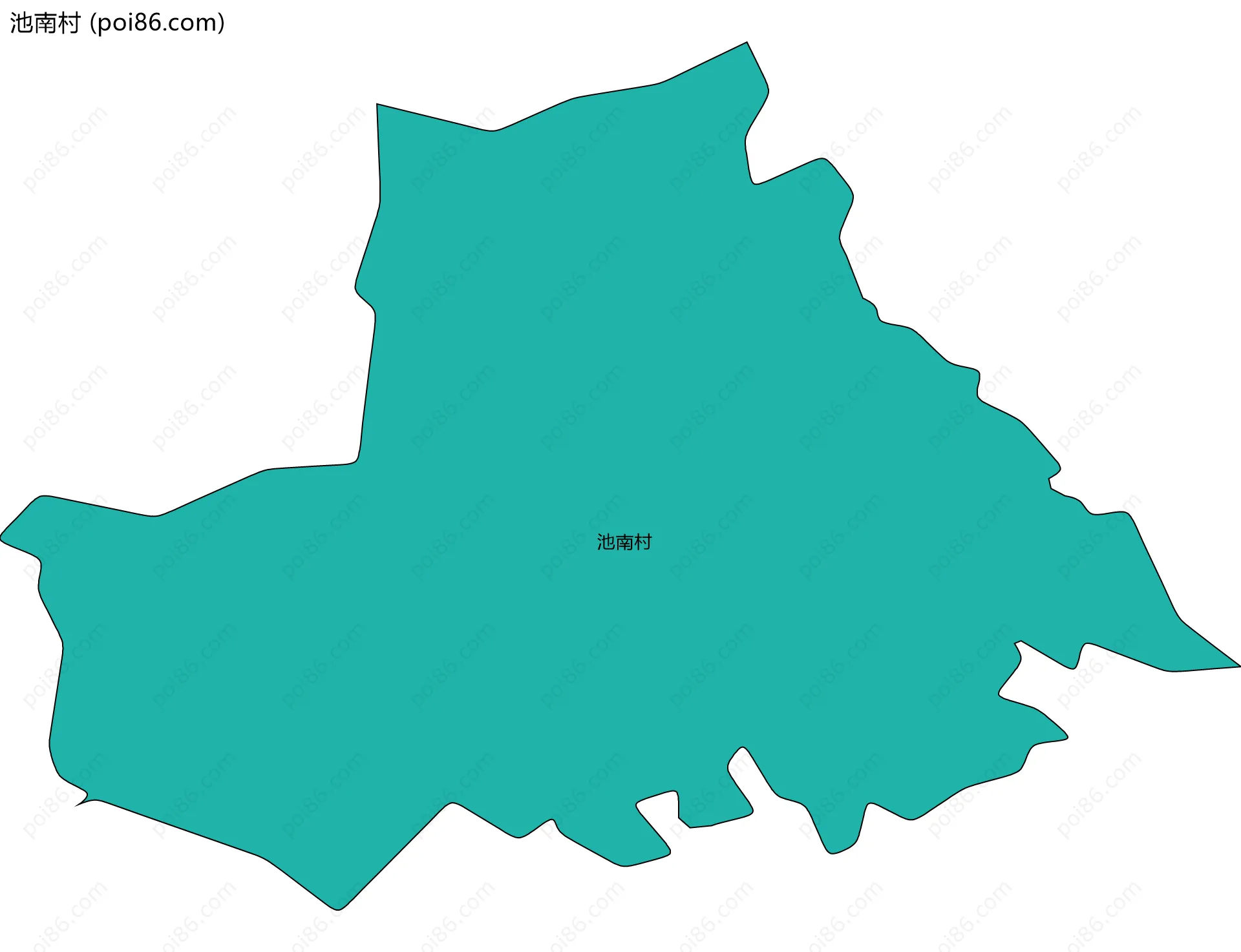 池南村边界地图