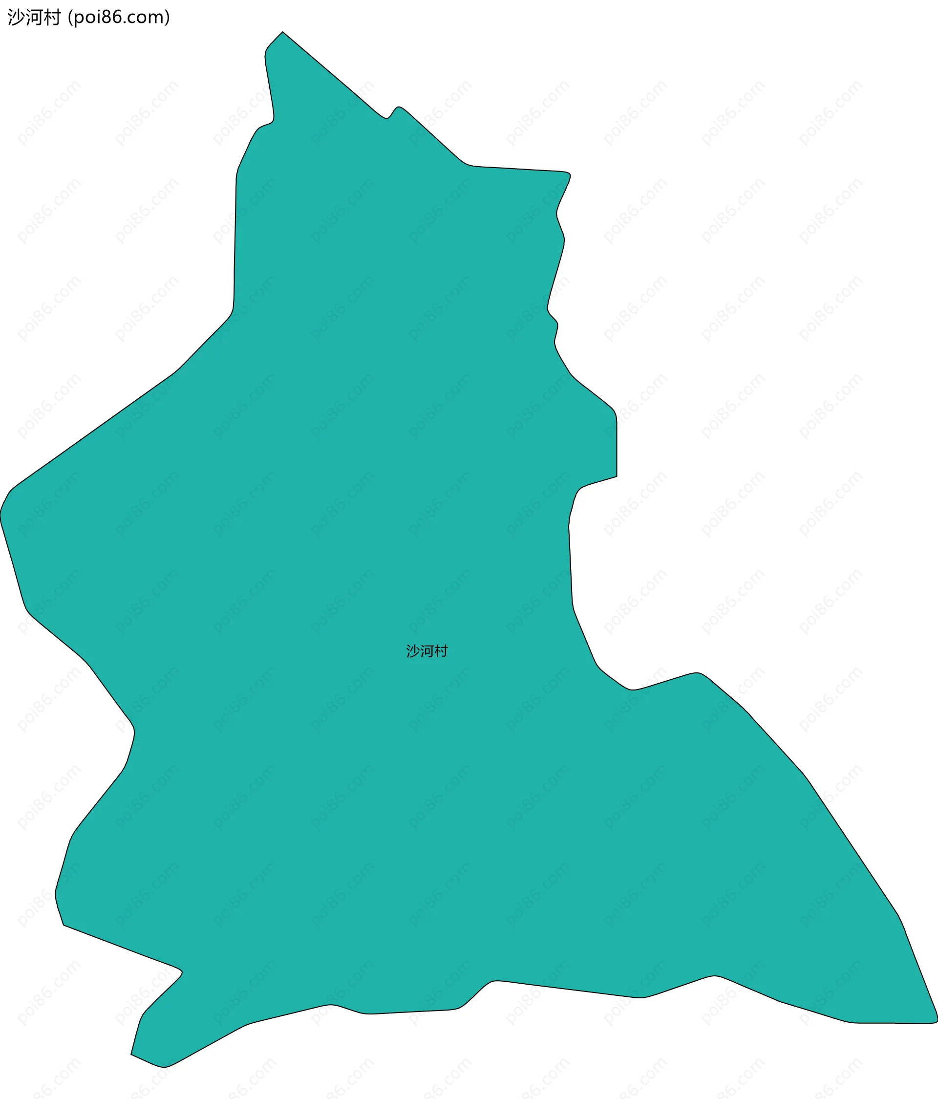 沙河村边界地图