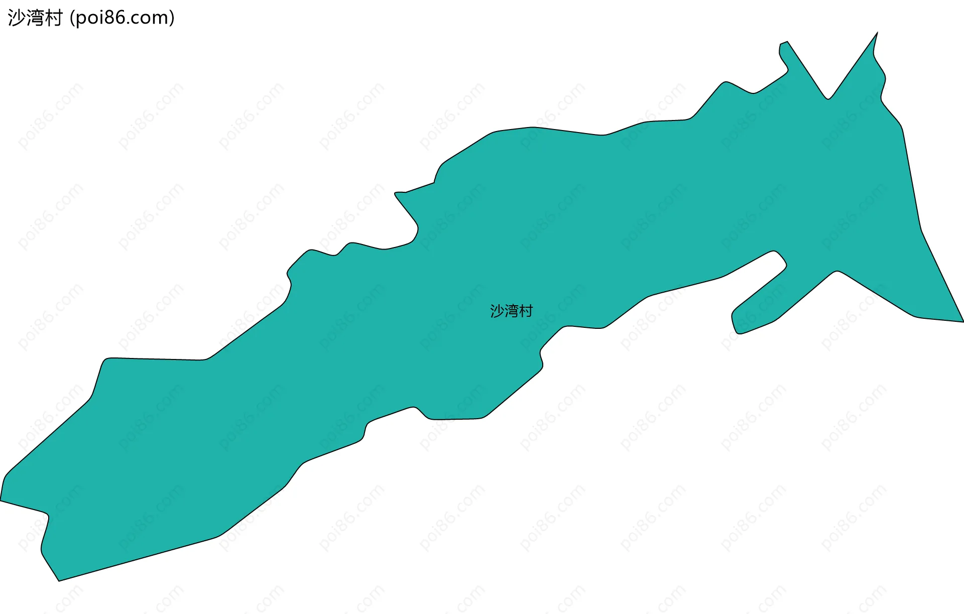 沙湾村边界地图