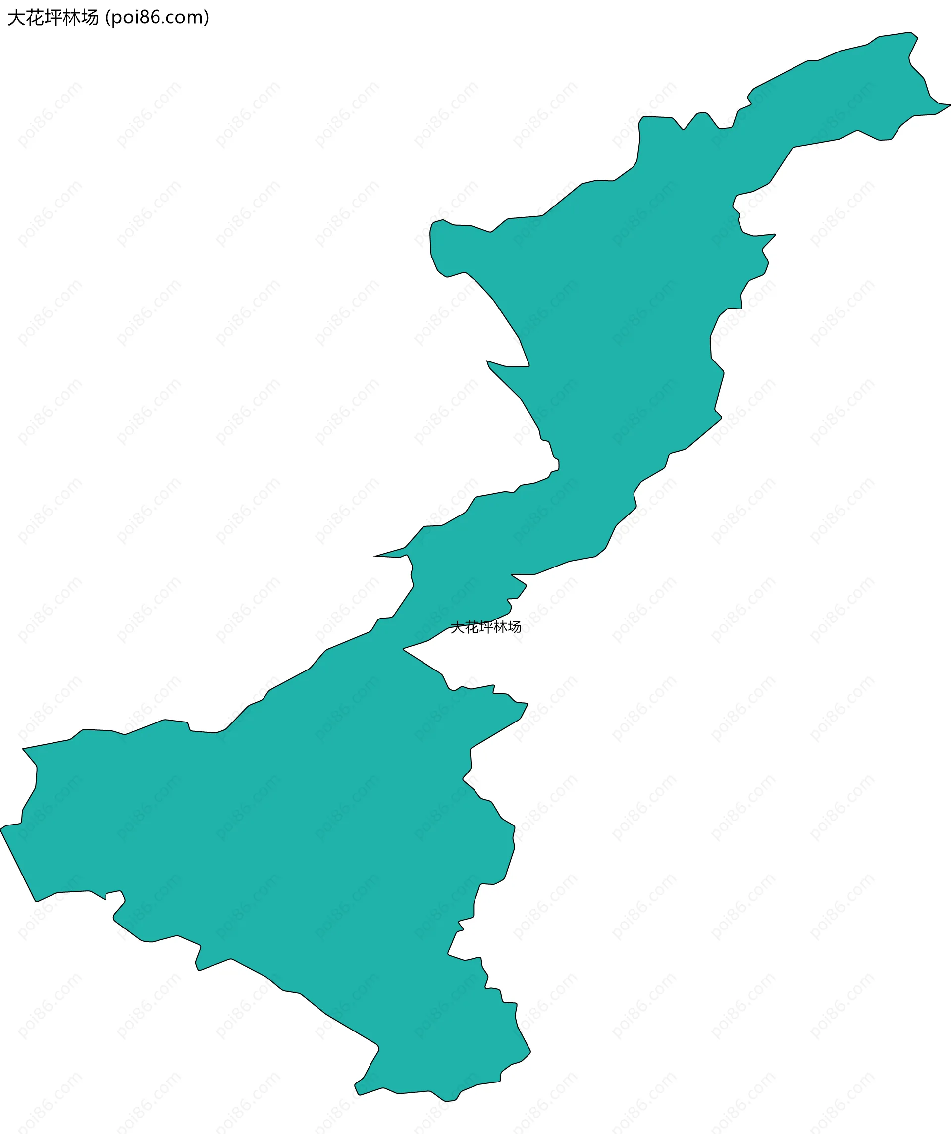 大花坪林场边界地图