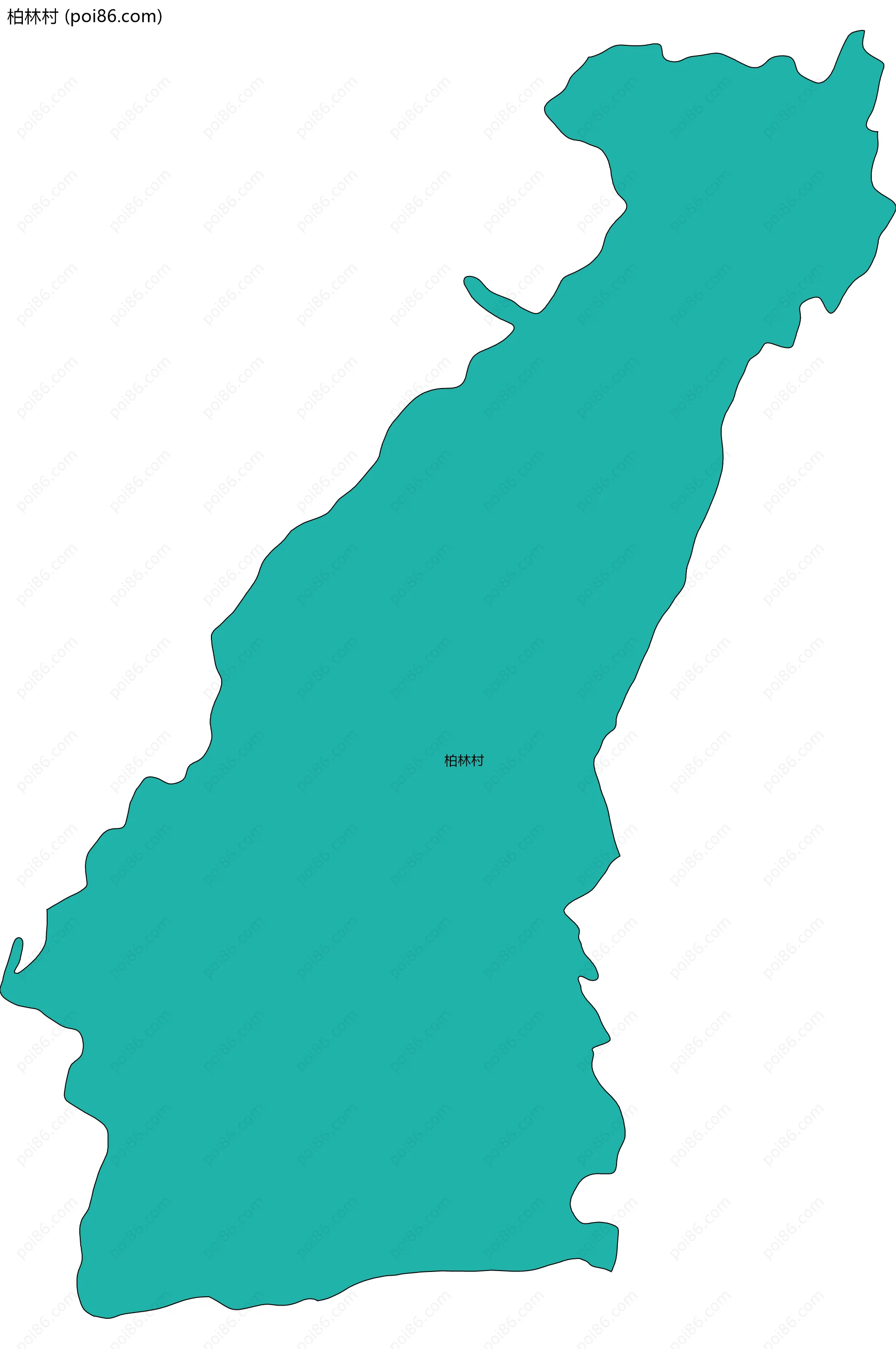 柏林村边界地图