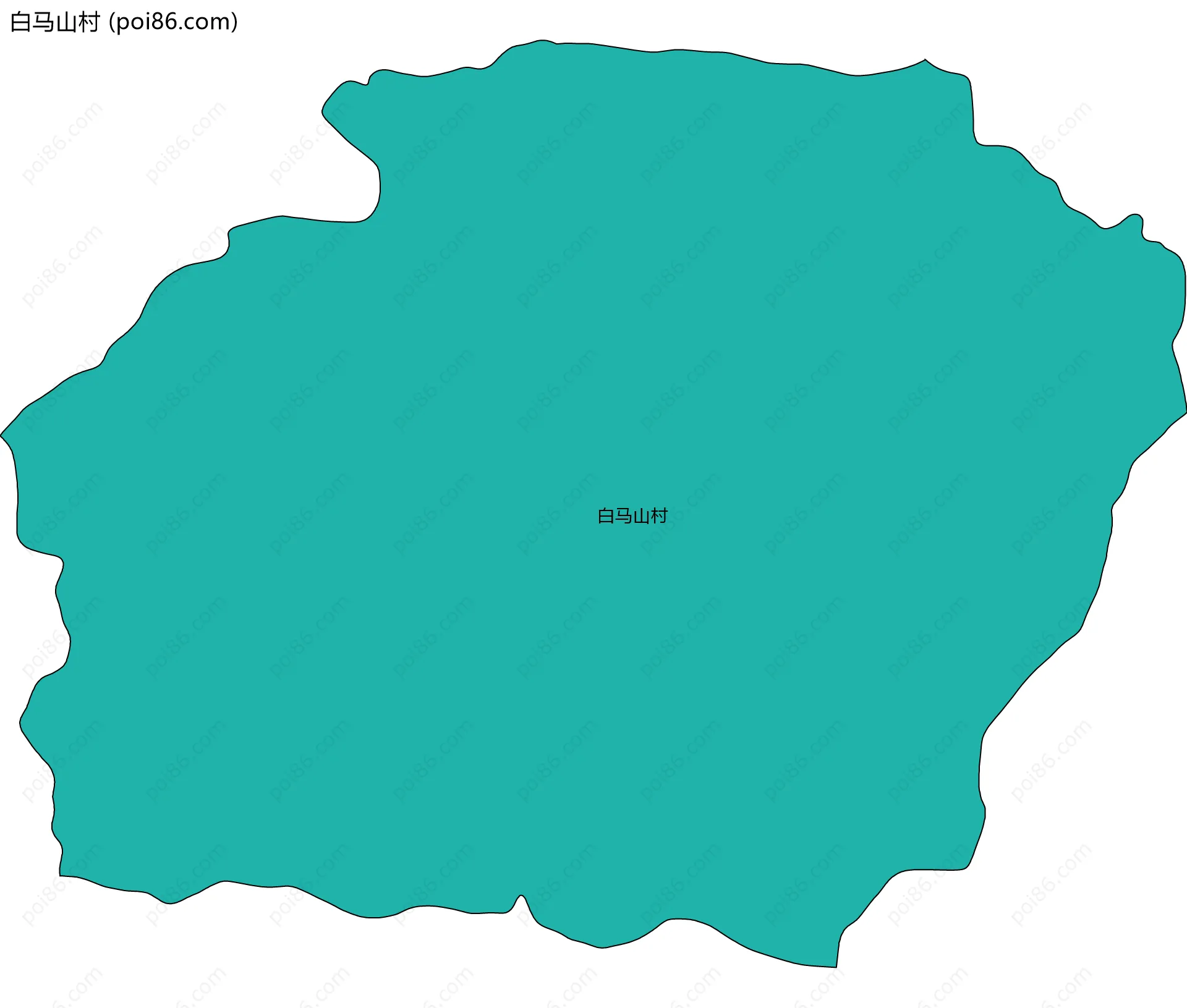 白马山村边界地图