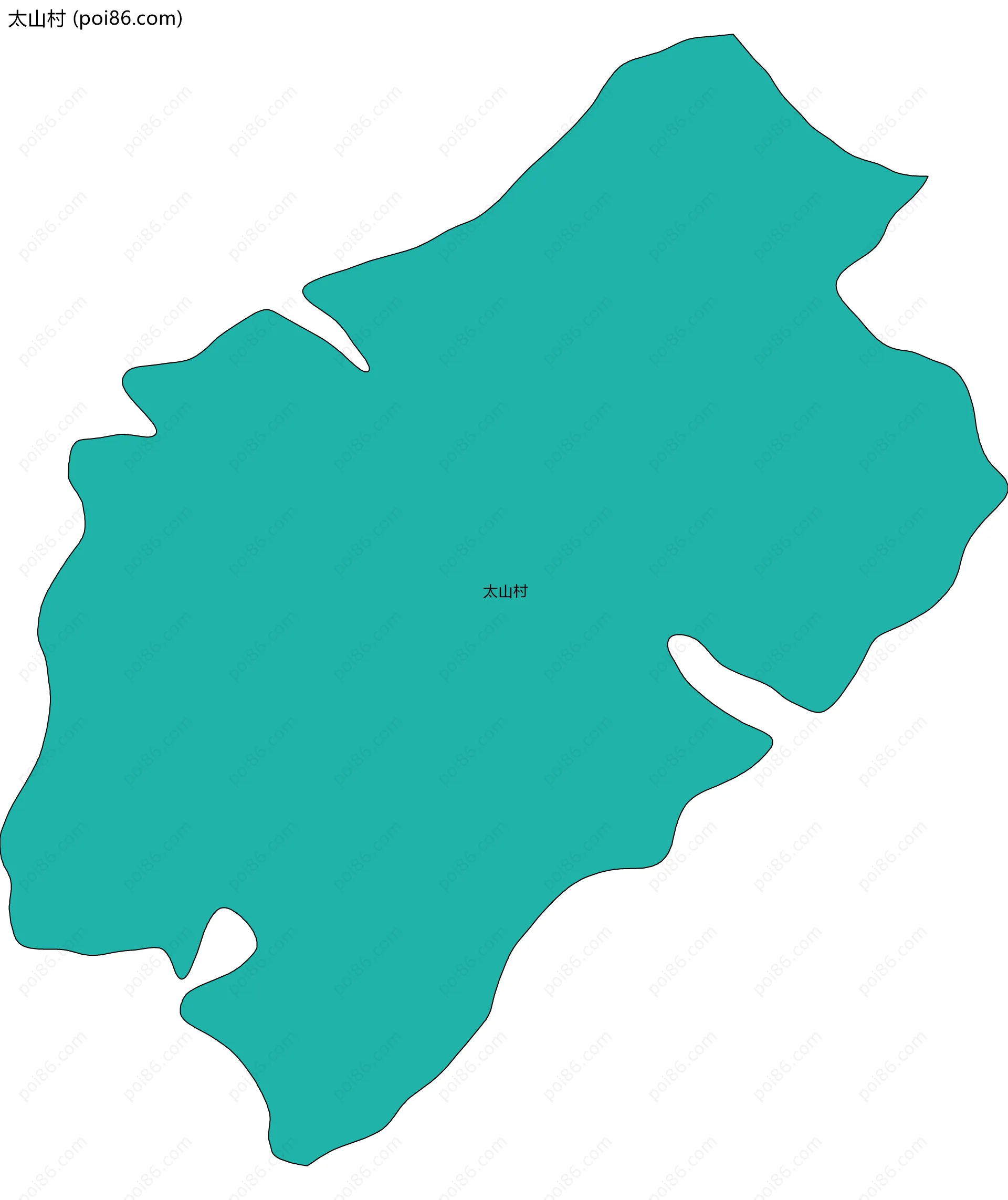 太山村边界地图