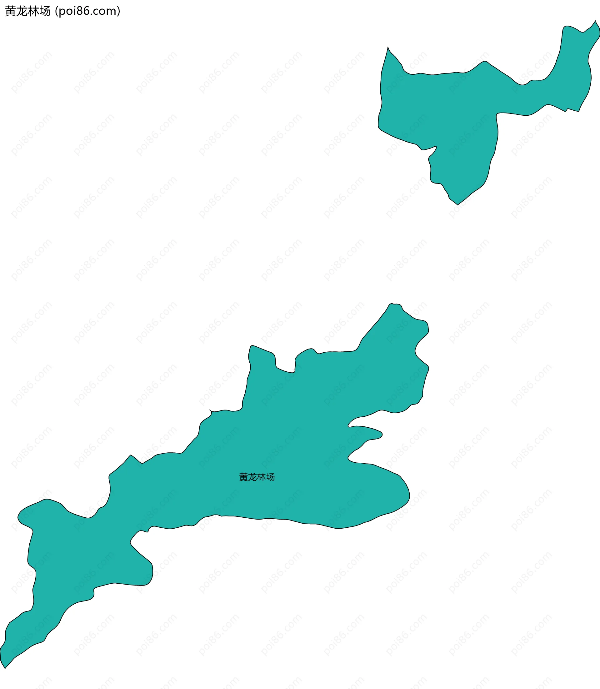 黄龙林场边界地图