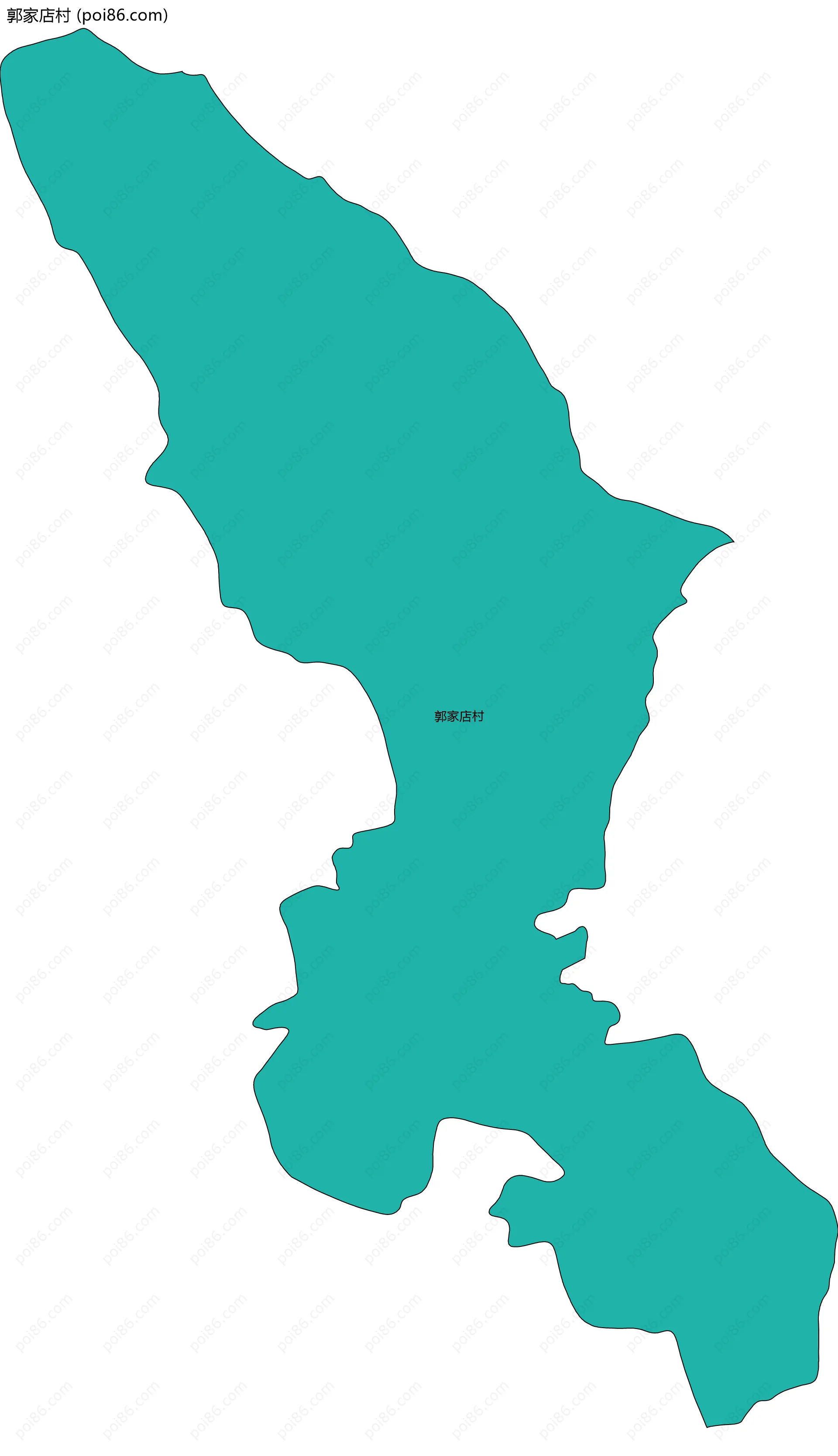 郭家店村边界地图