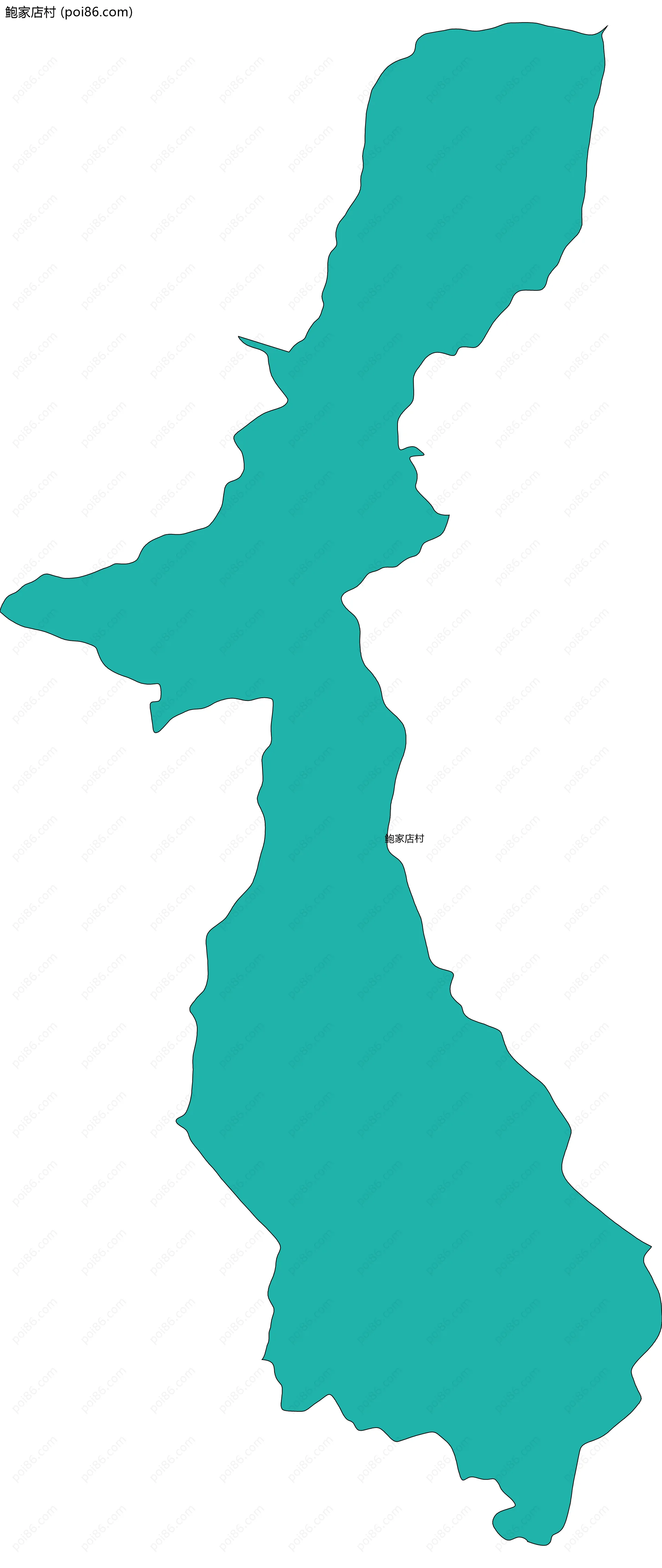 鲍家店村边界地图