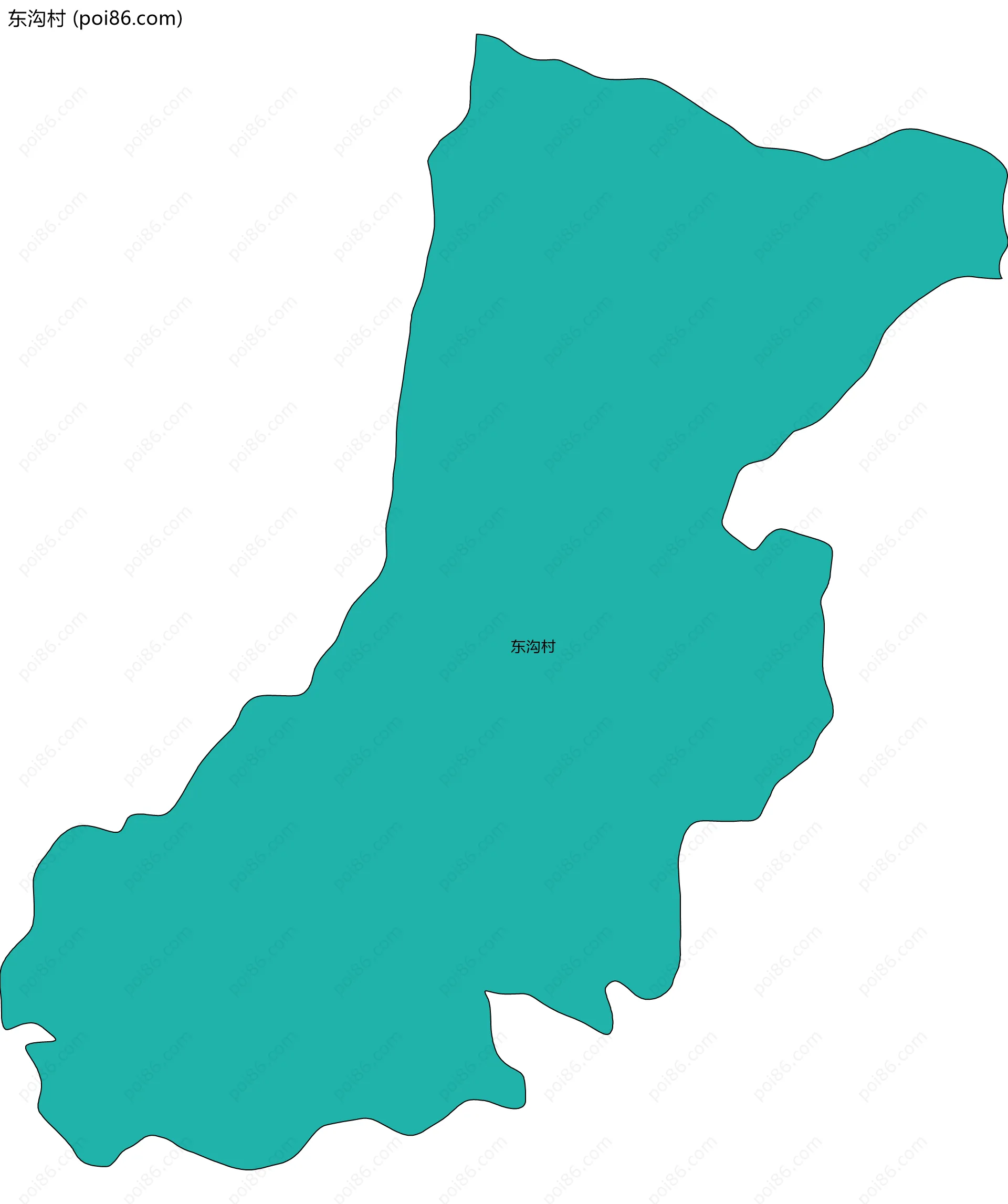 东沟村边界地图