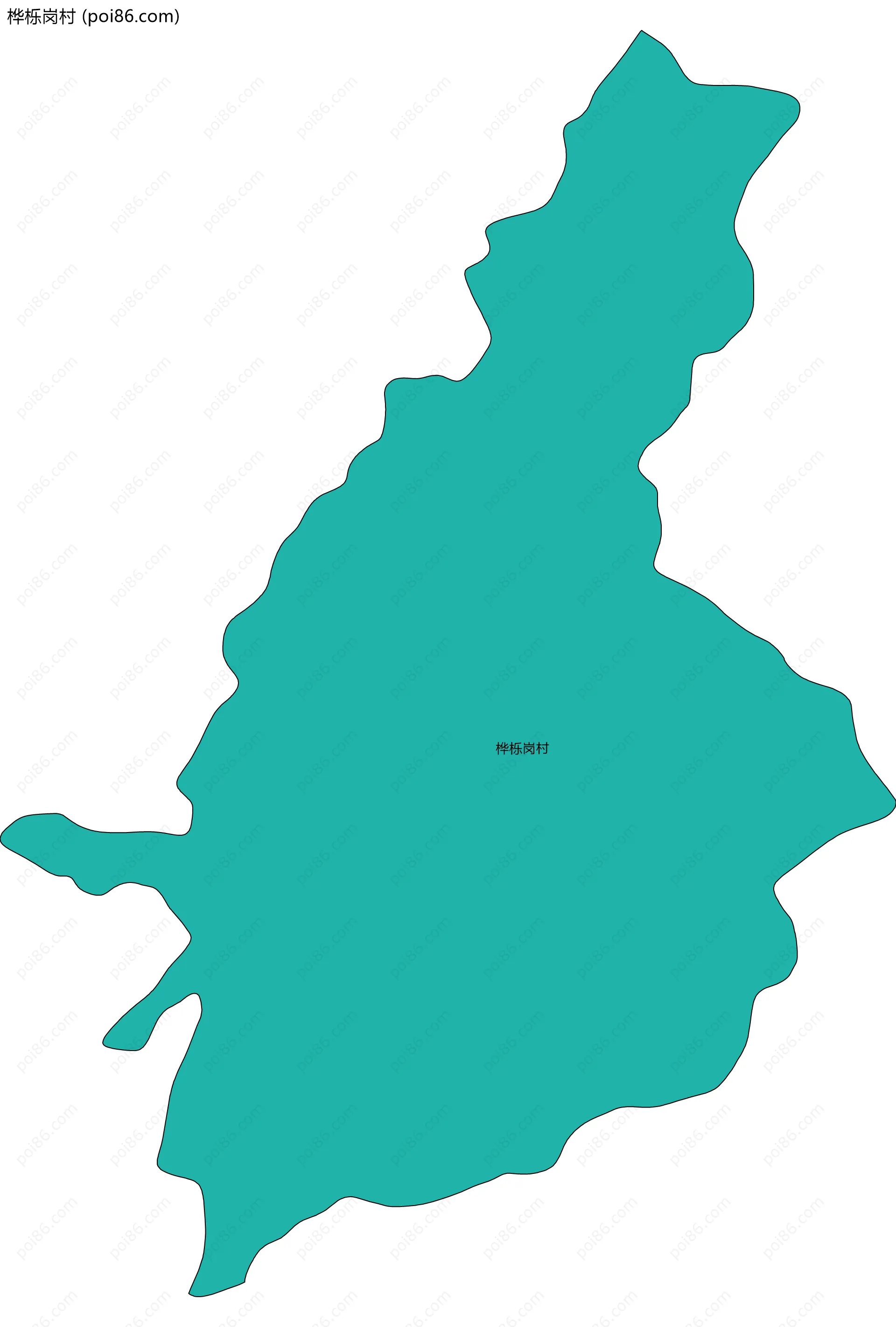 桦栎岗村边界地图