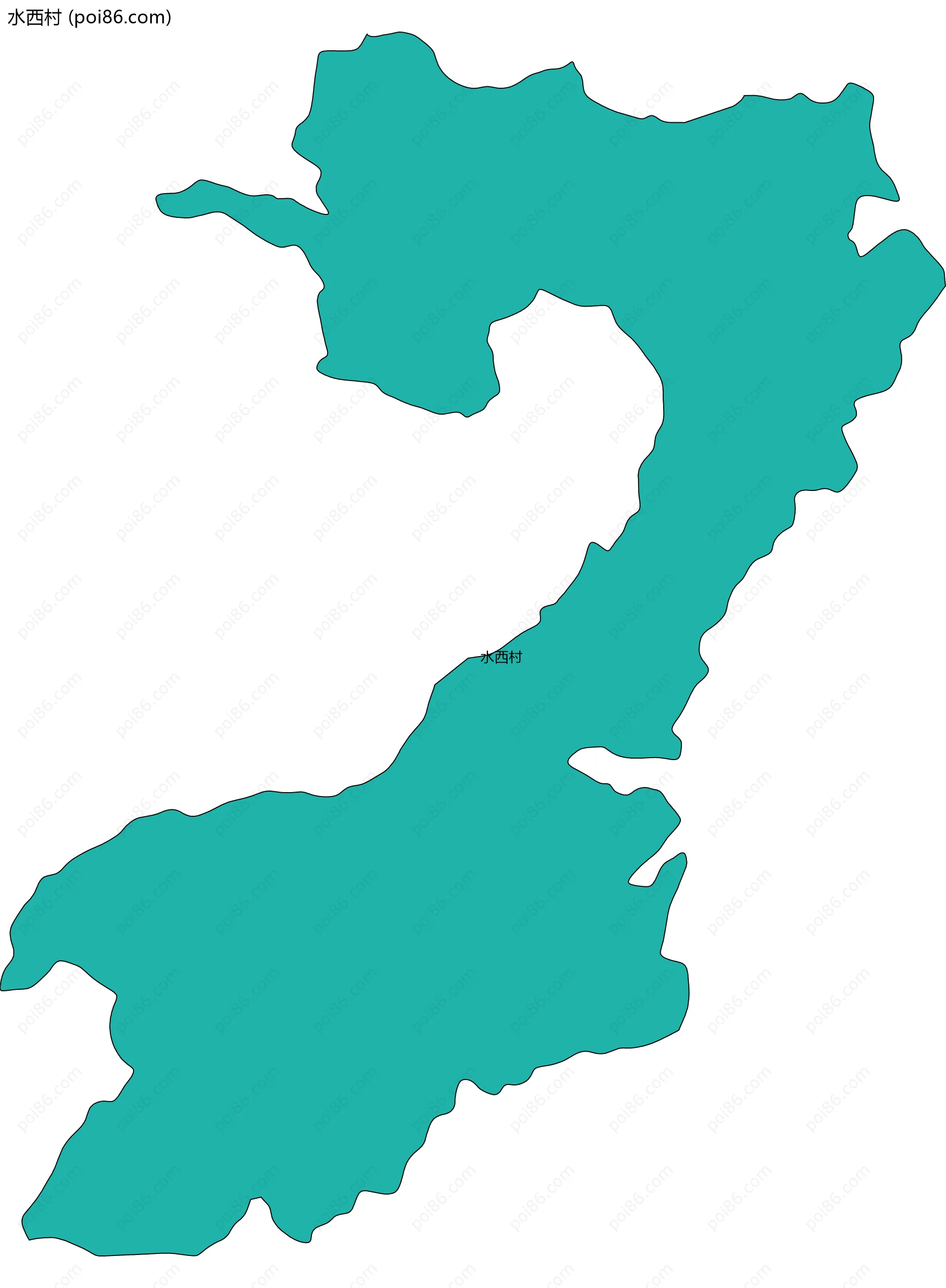 水西村边界地图