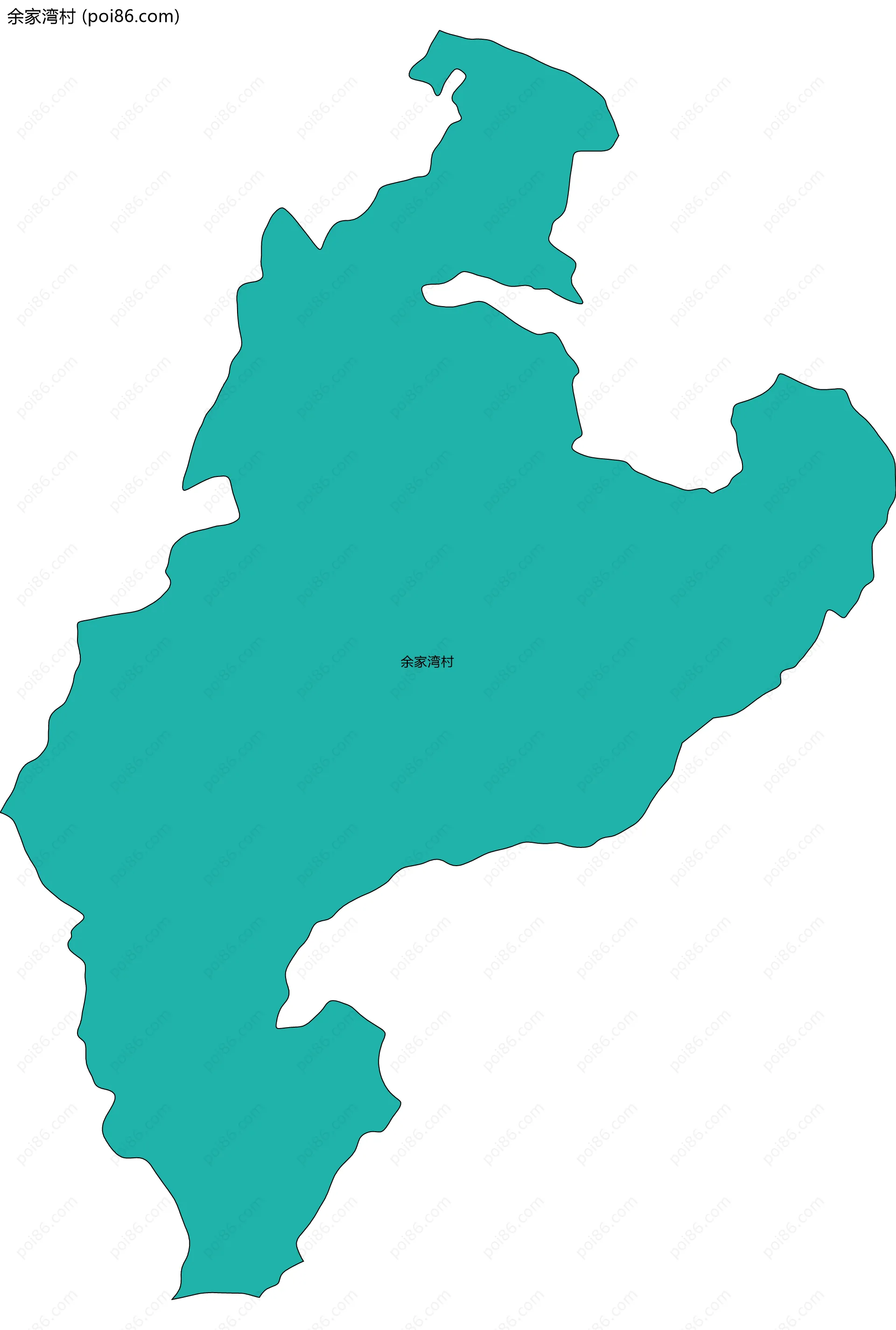 余家湾村边界地图