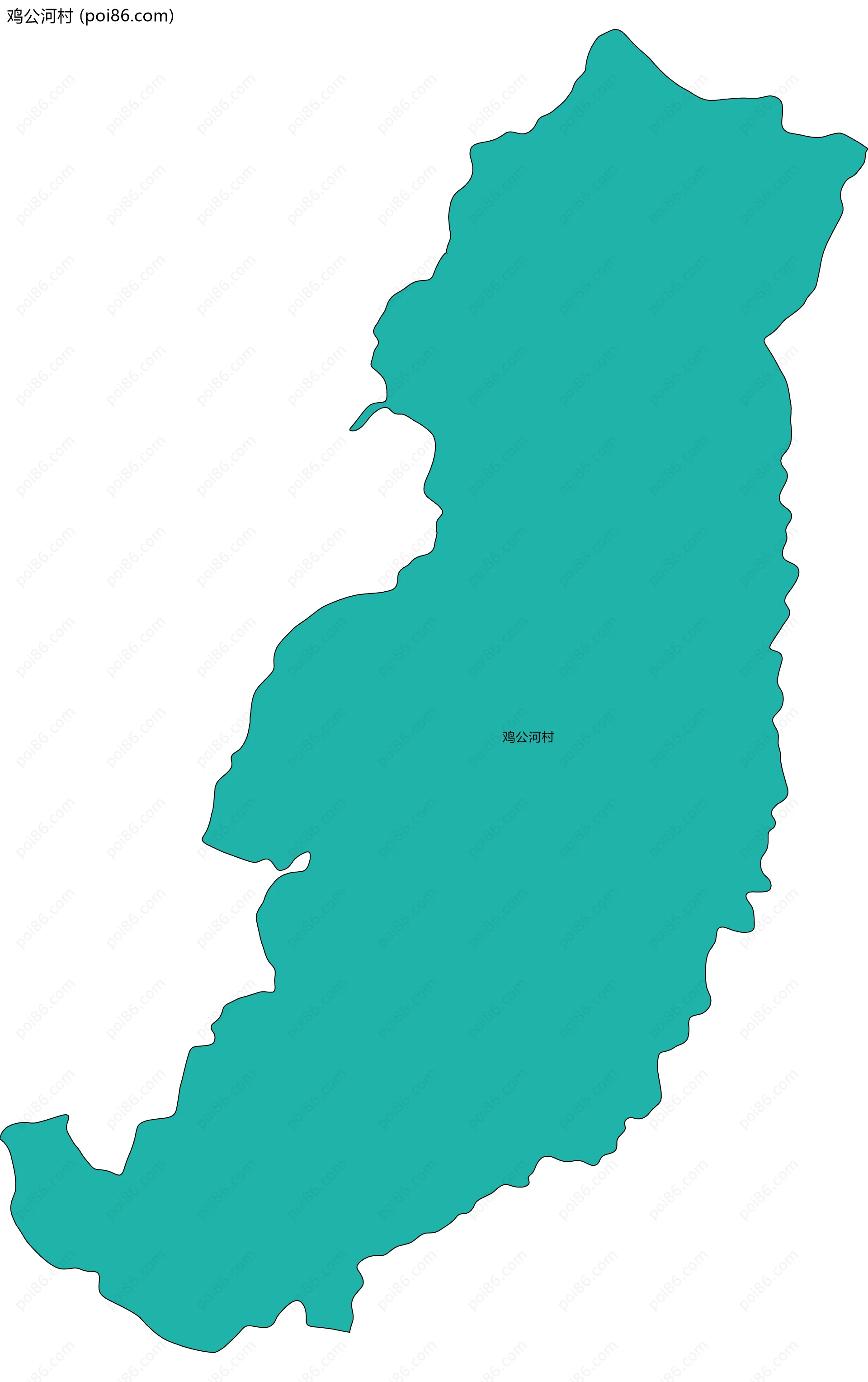 鸡公河村边界地图