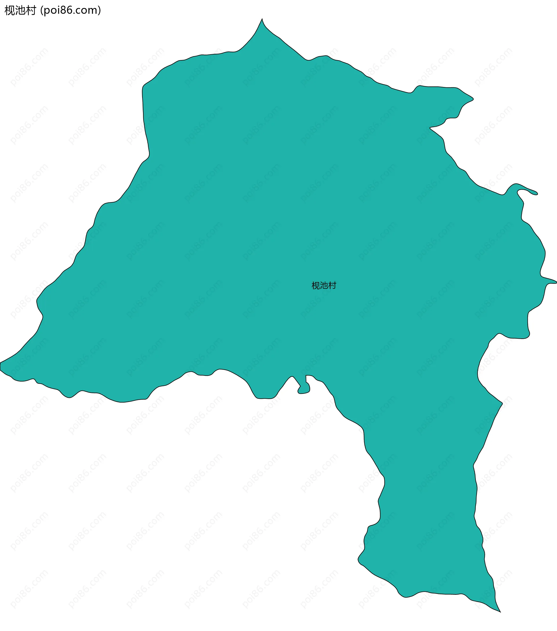 枧池村边界地图