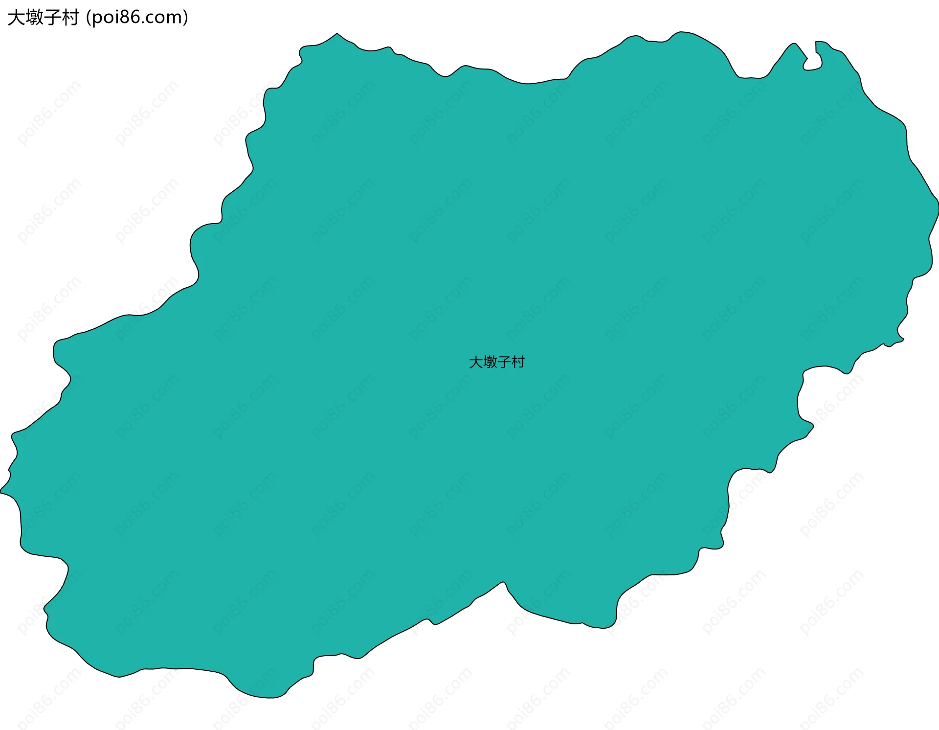 大墩子村边界地图