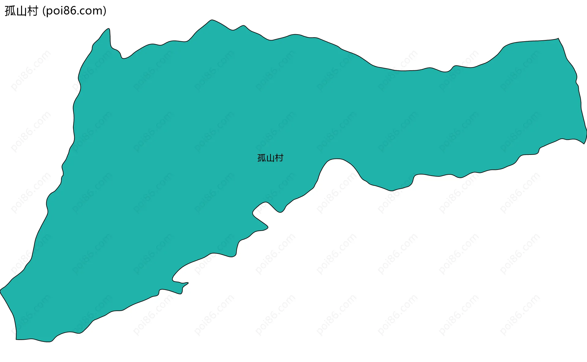 孤山村边界地图