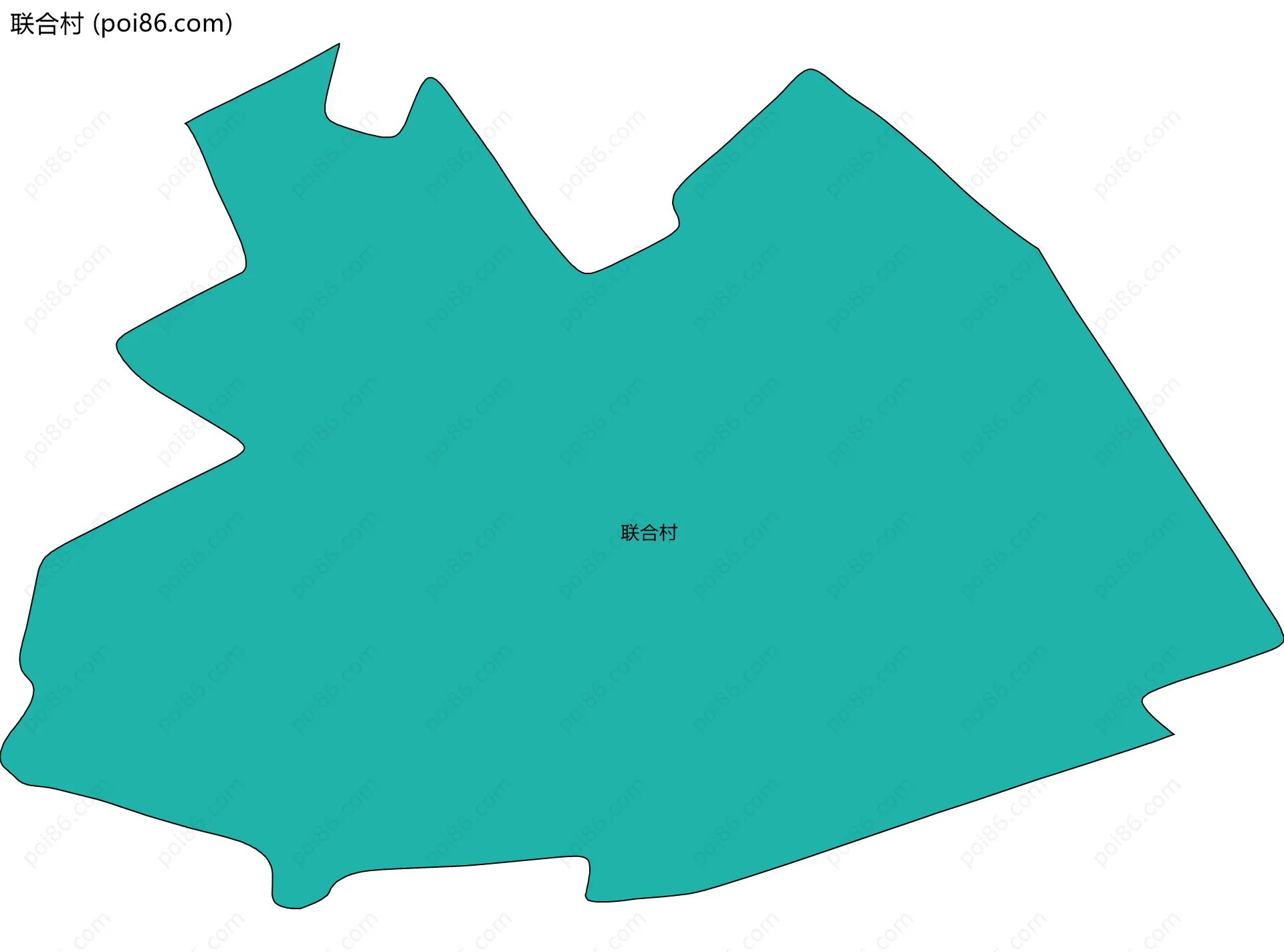 联合村边界地图