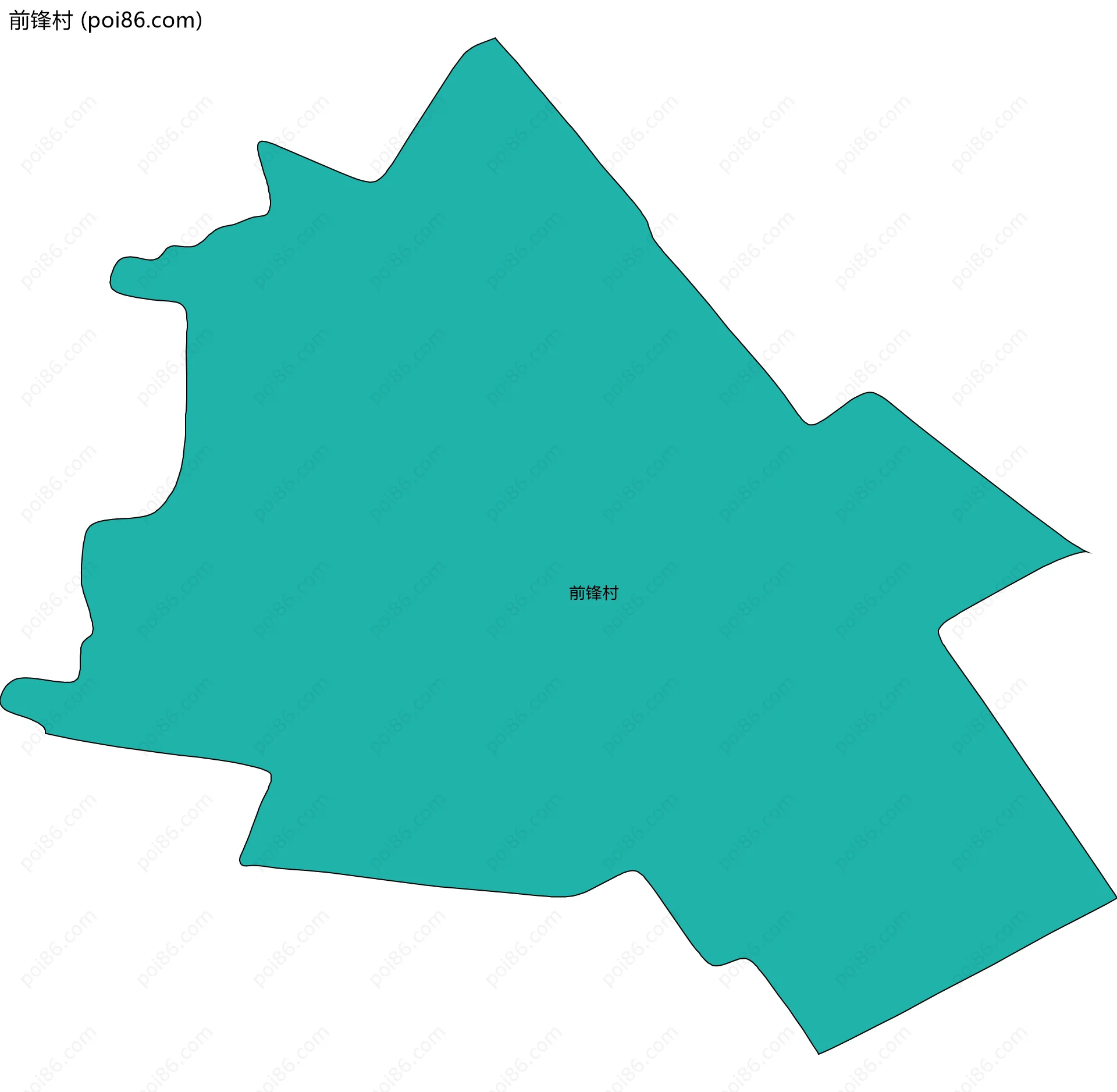 前锋村边界地图