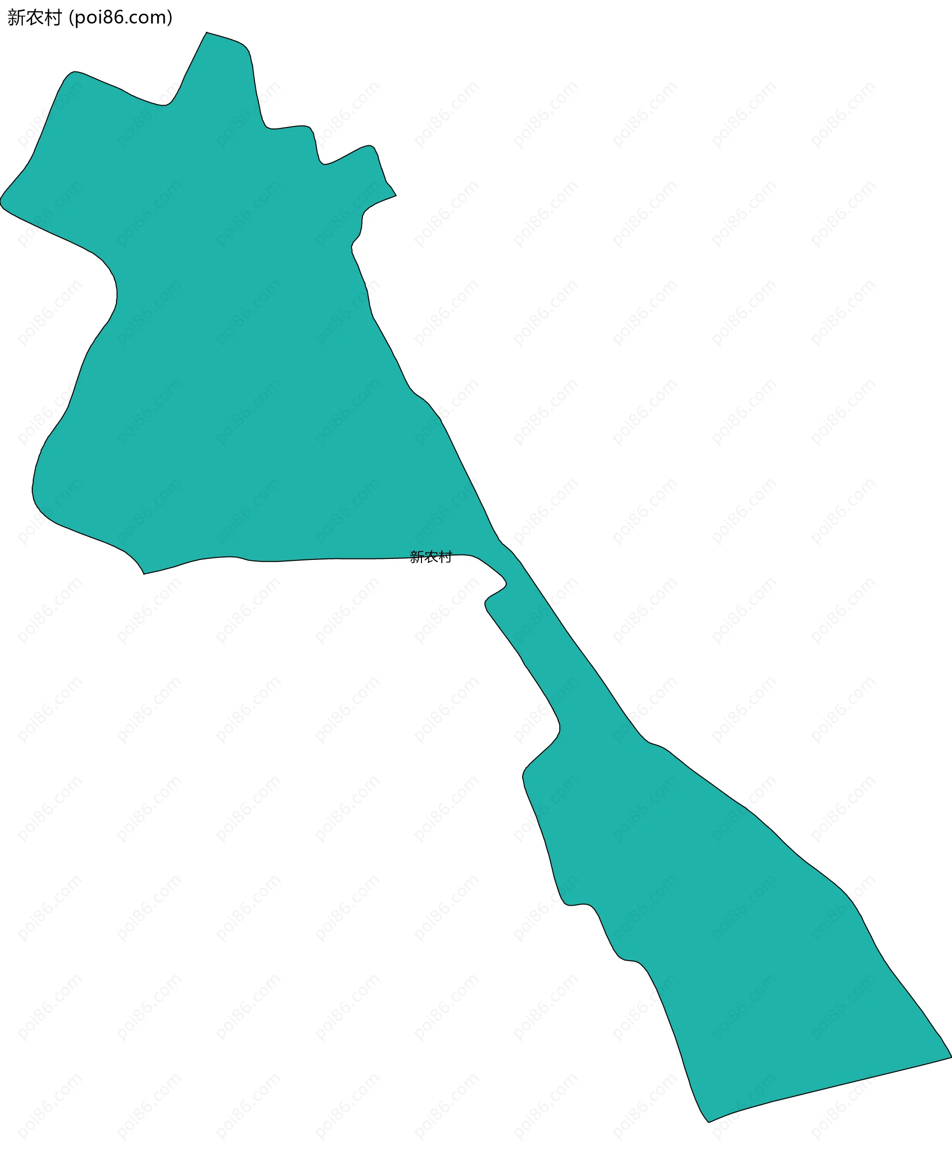 新农村边界地图