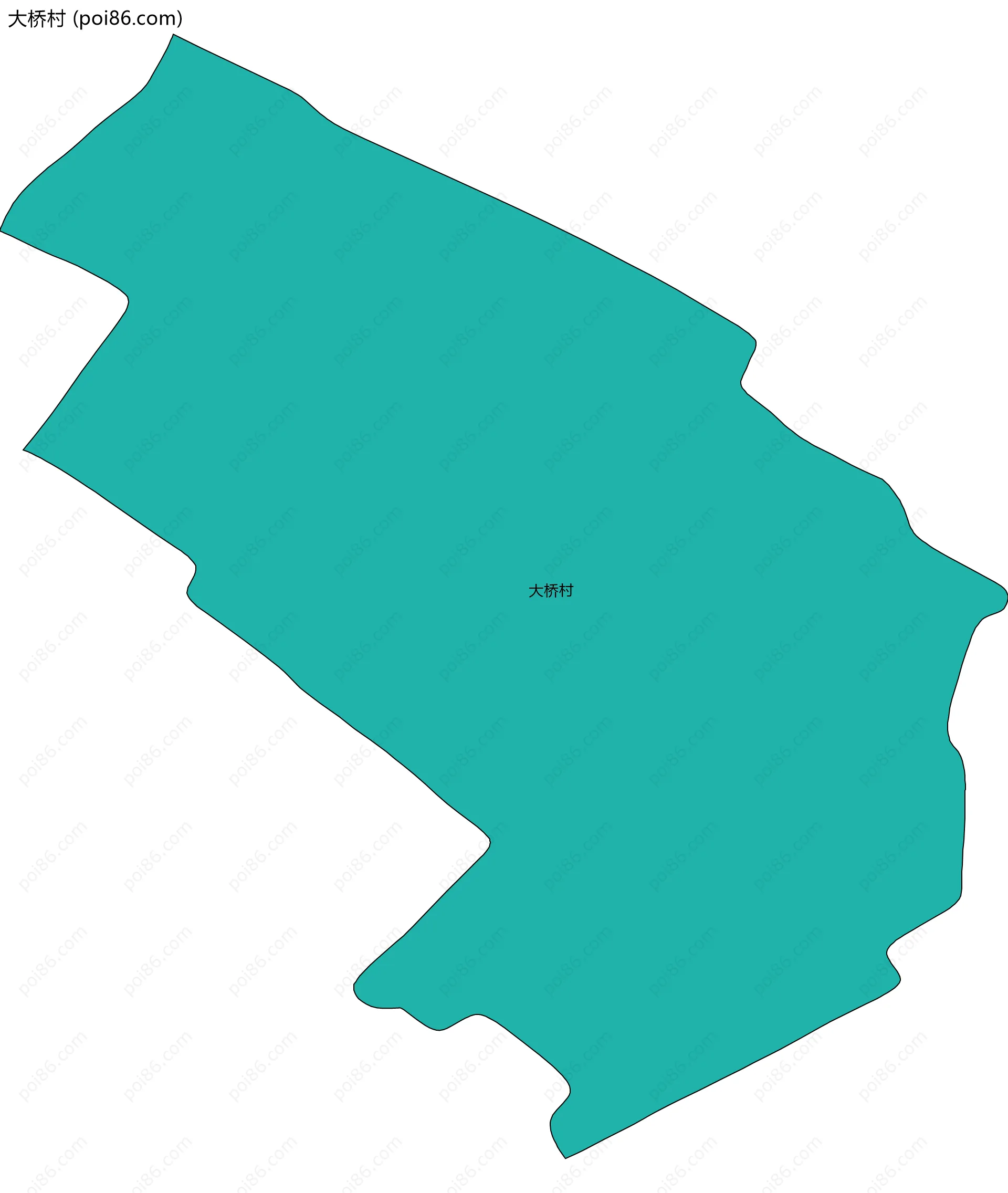 大桥村边界地图