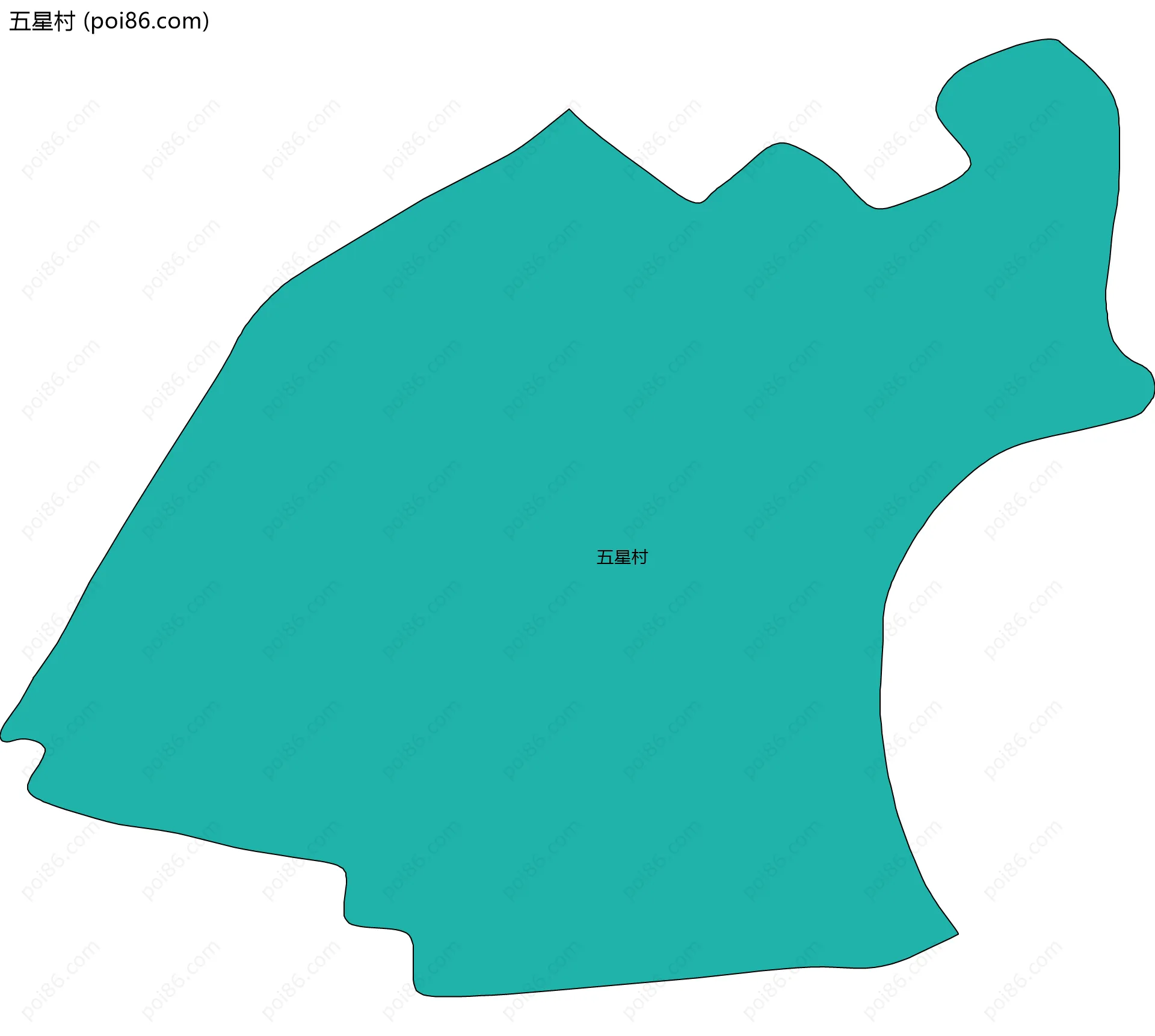 五星村边界地图