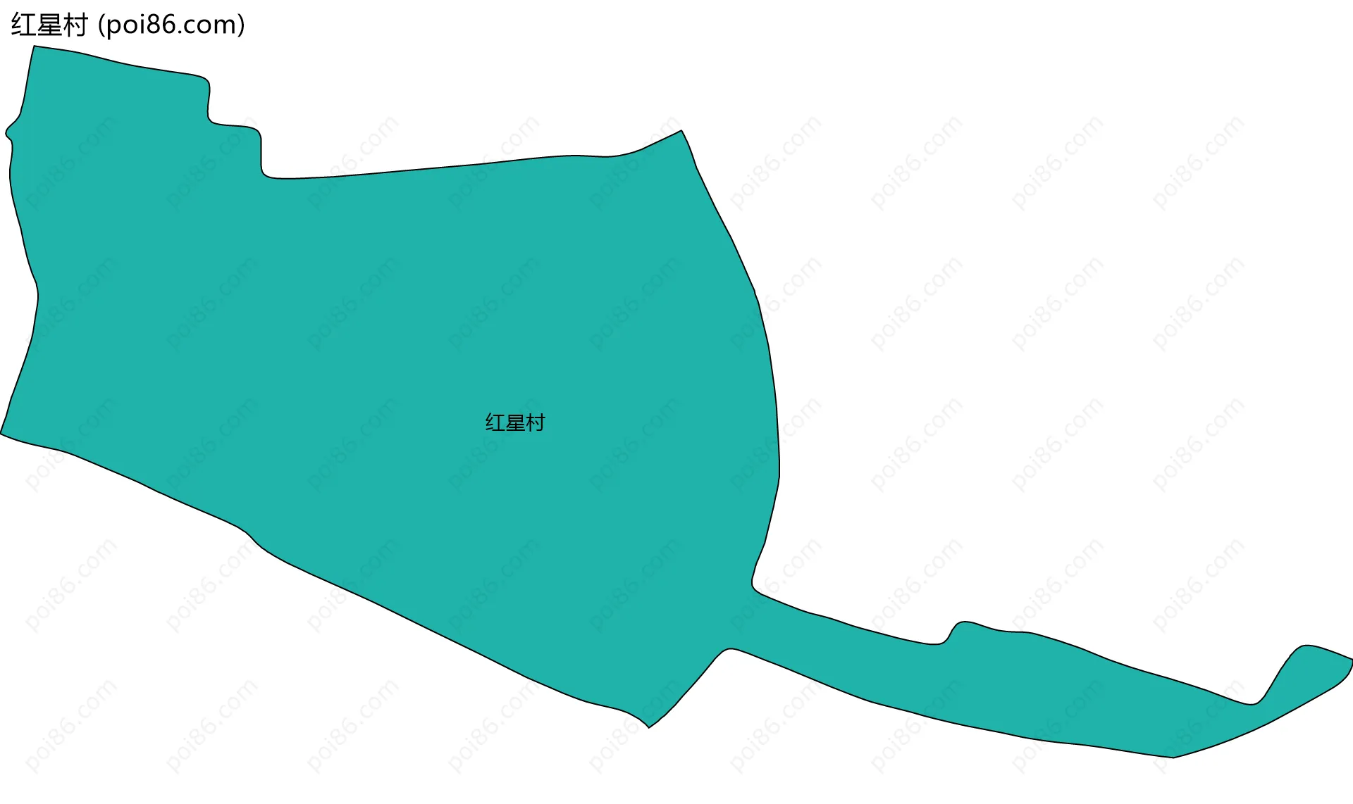 红星村边界地图