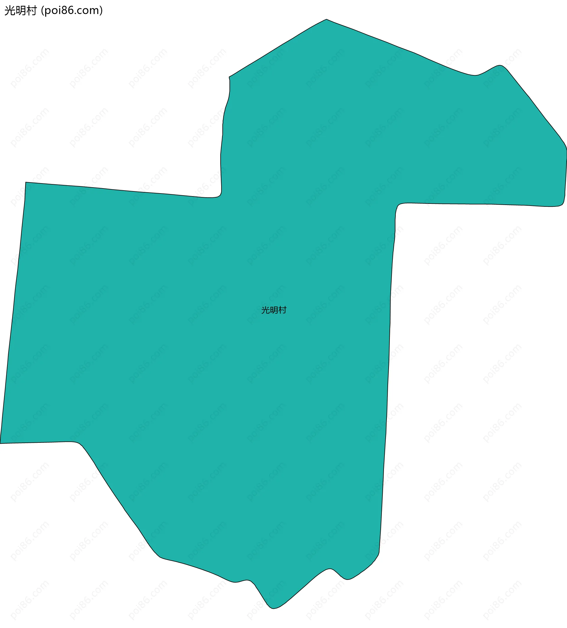 光明村边界地图