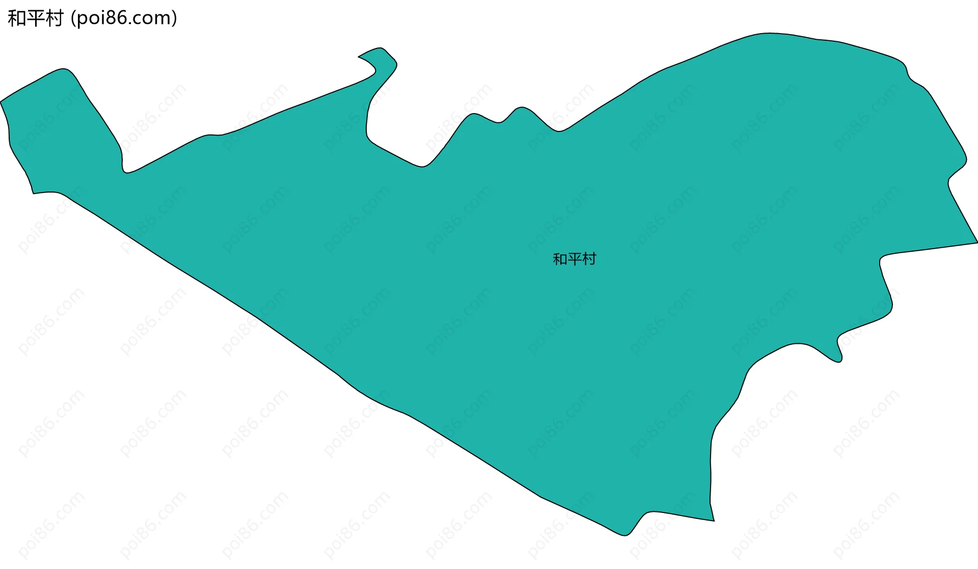 和平村边界地图