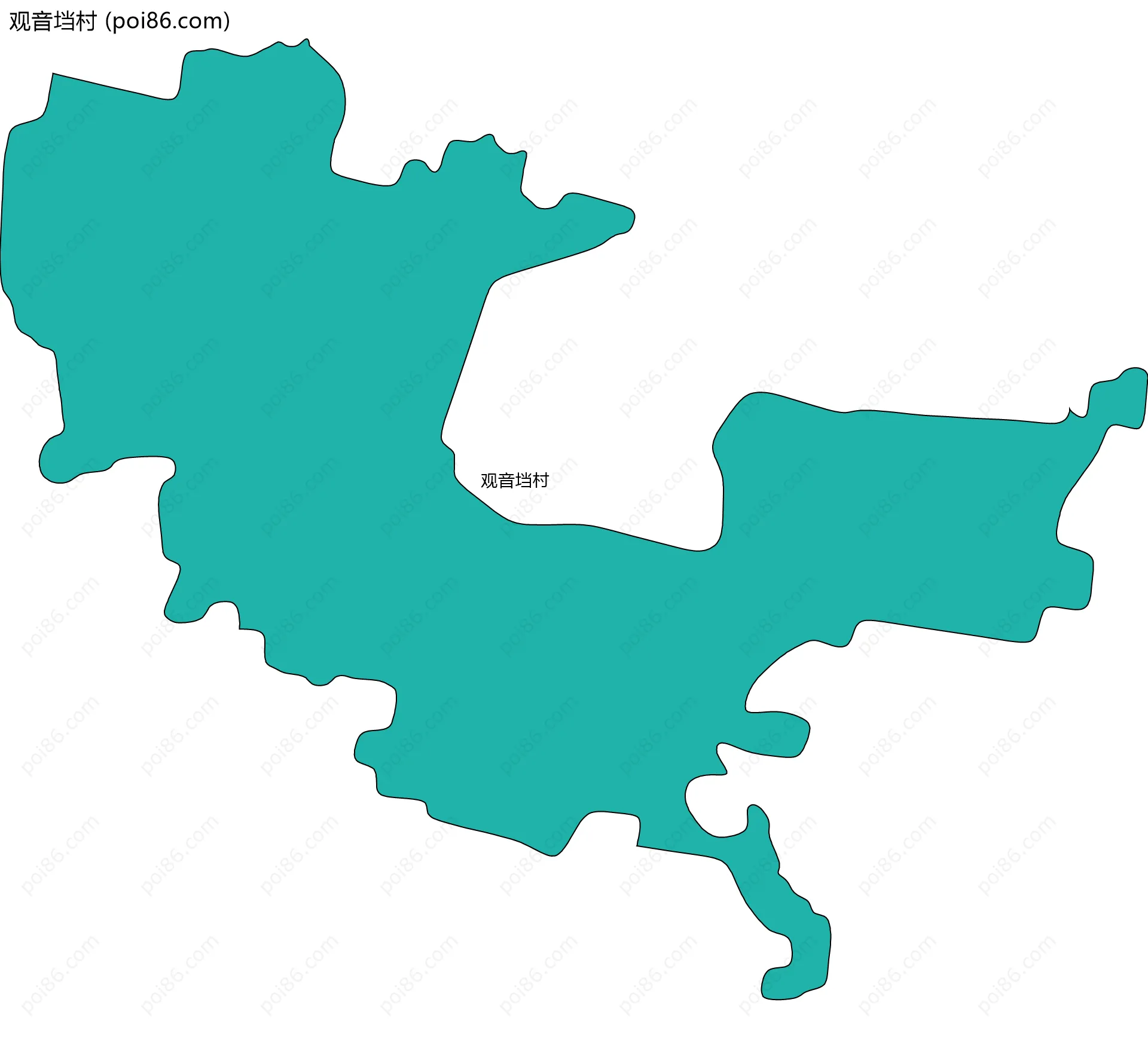 观音垱村边界地图