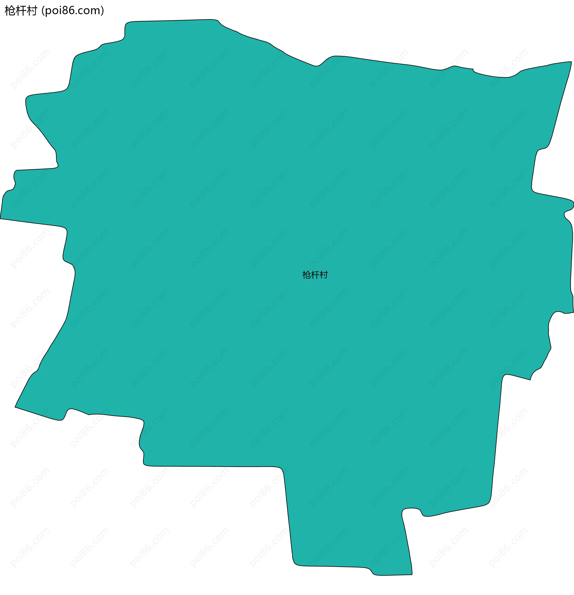 枪杆村边界地图