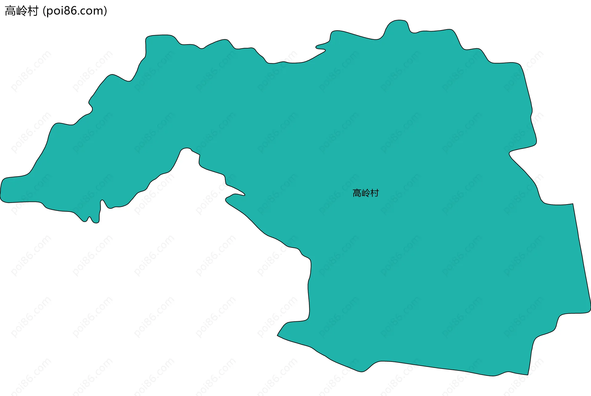 高岭村边界地图