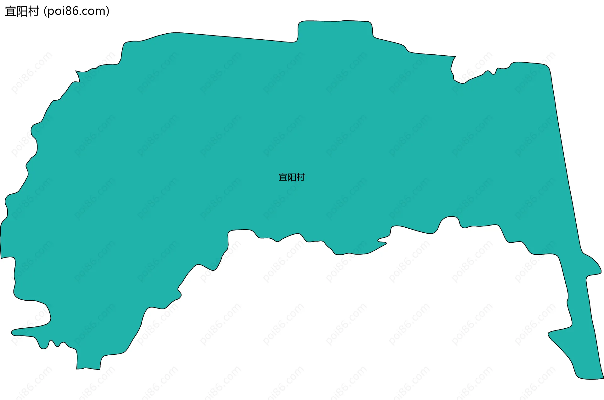 宜阳村边界地图
