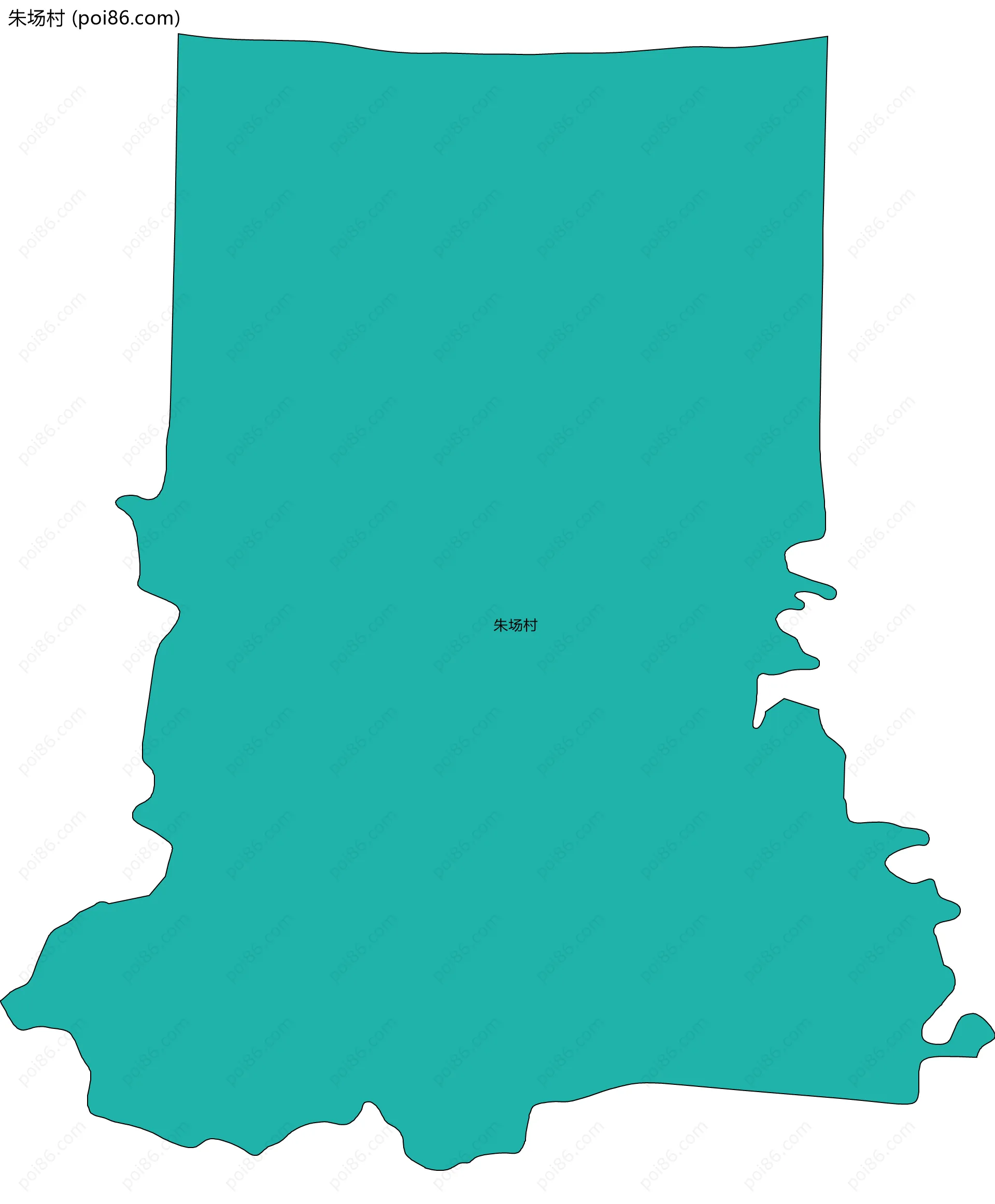 朱场村边界地图