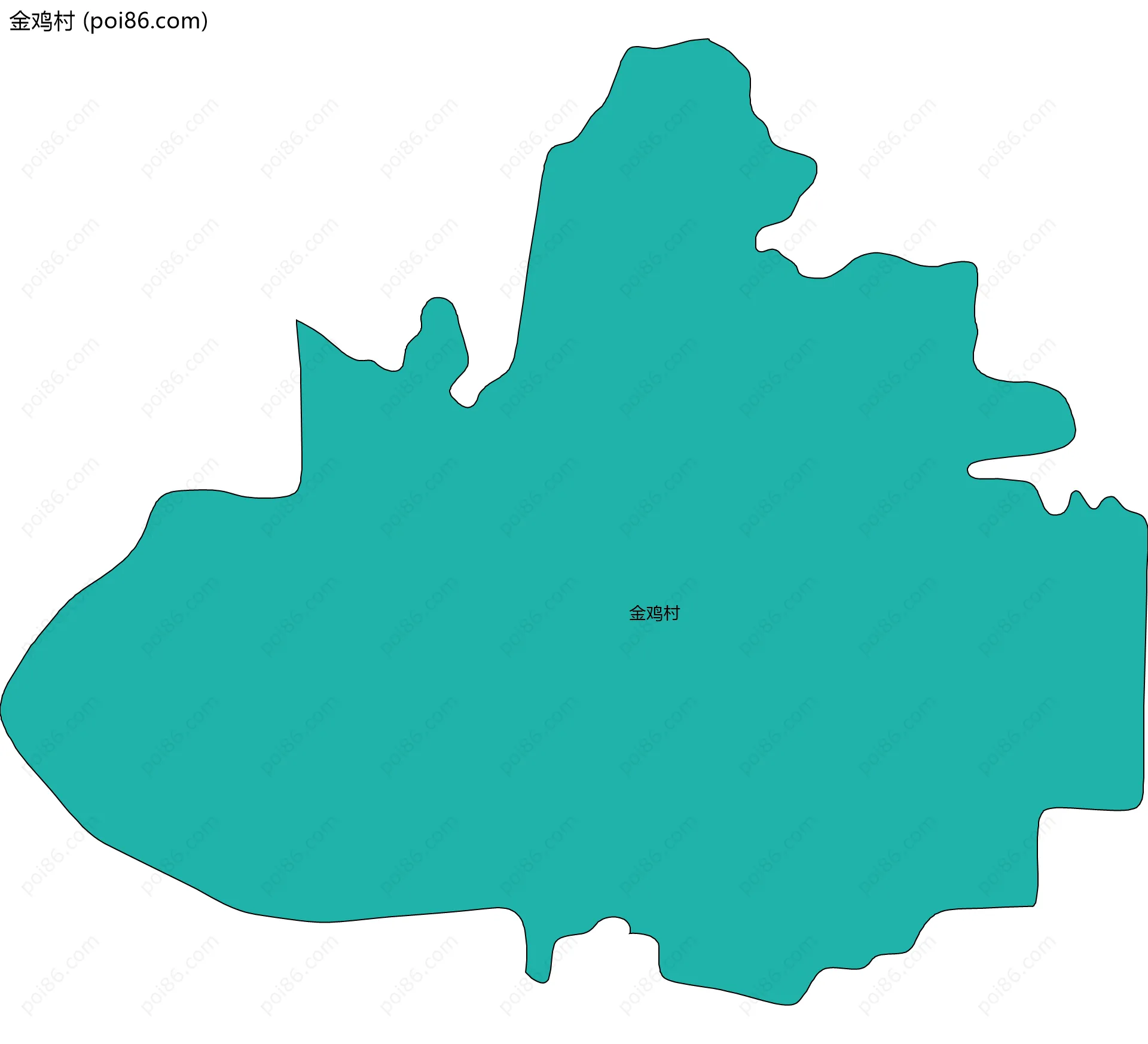金鸡村边界地图