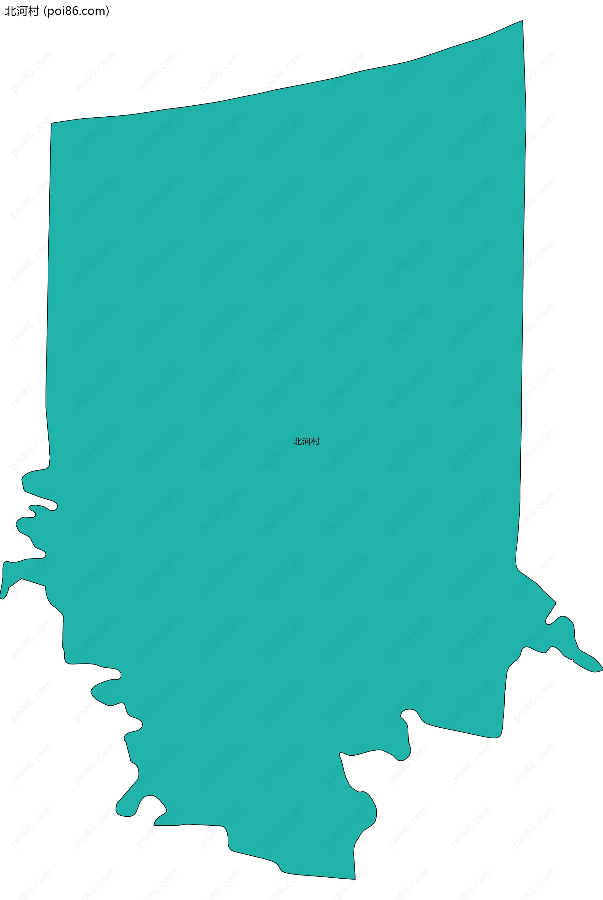 北河村边界地图