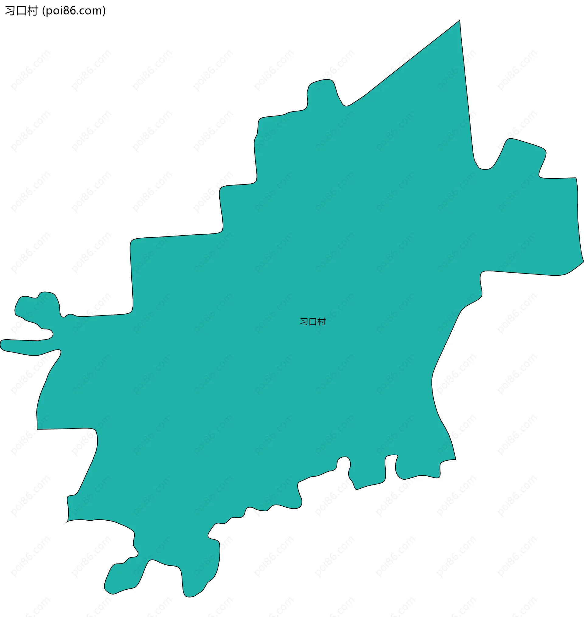 习口村边界地图