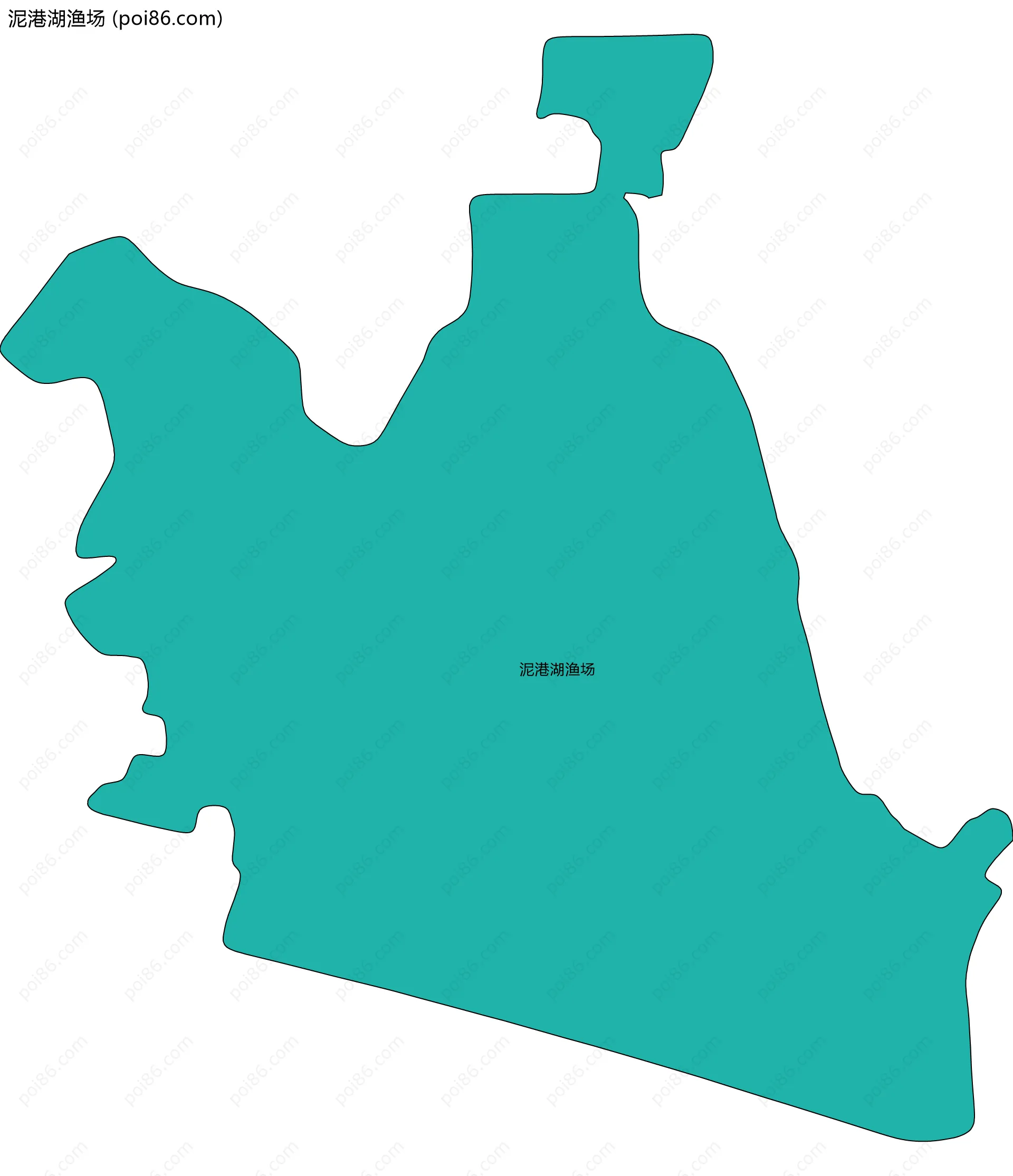 泥港湖渔场边界地图