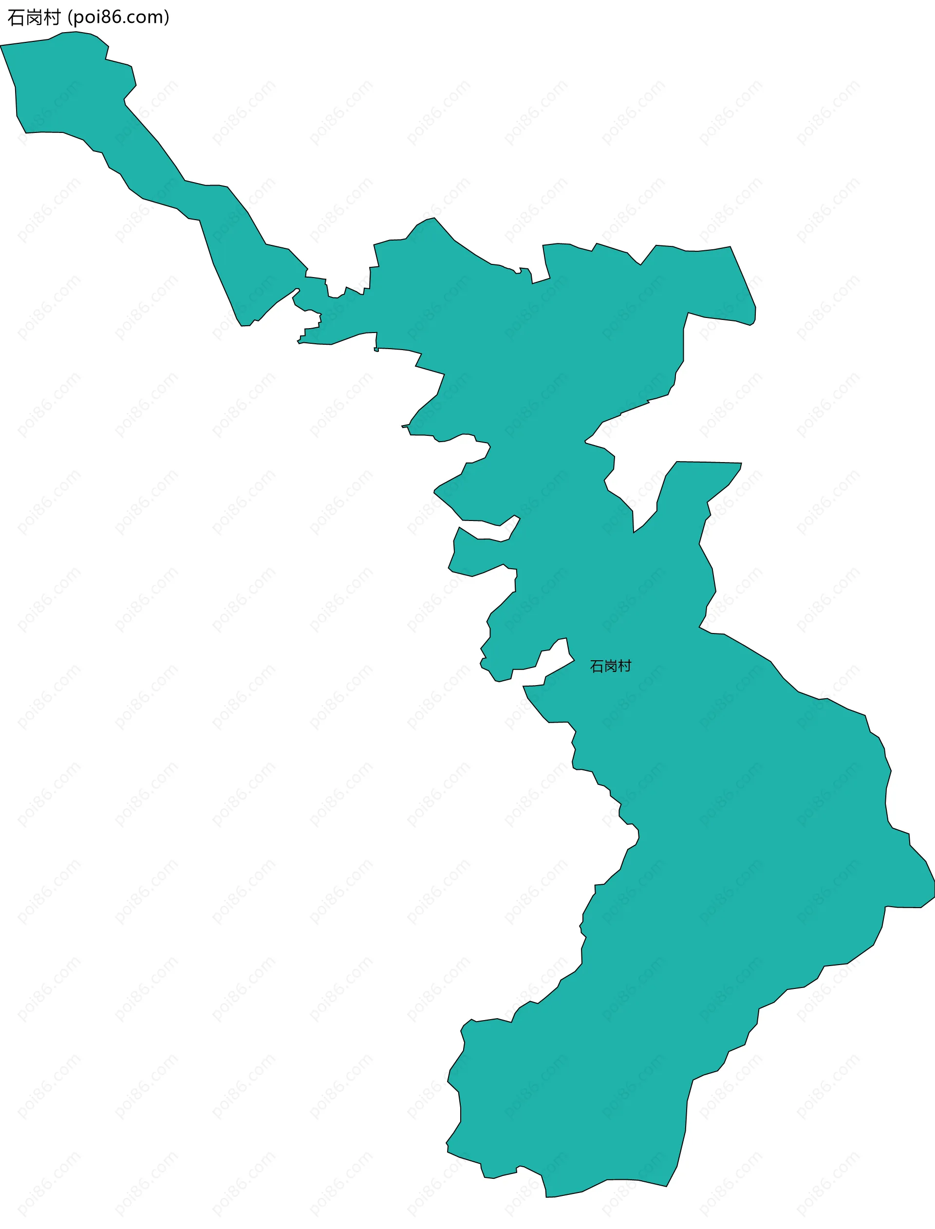 石岗村边界地图