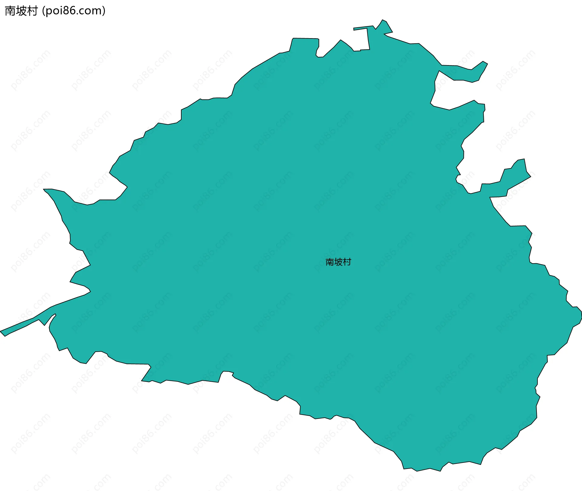 南坡村边界地图