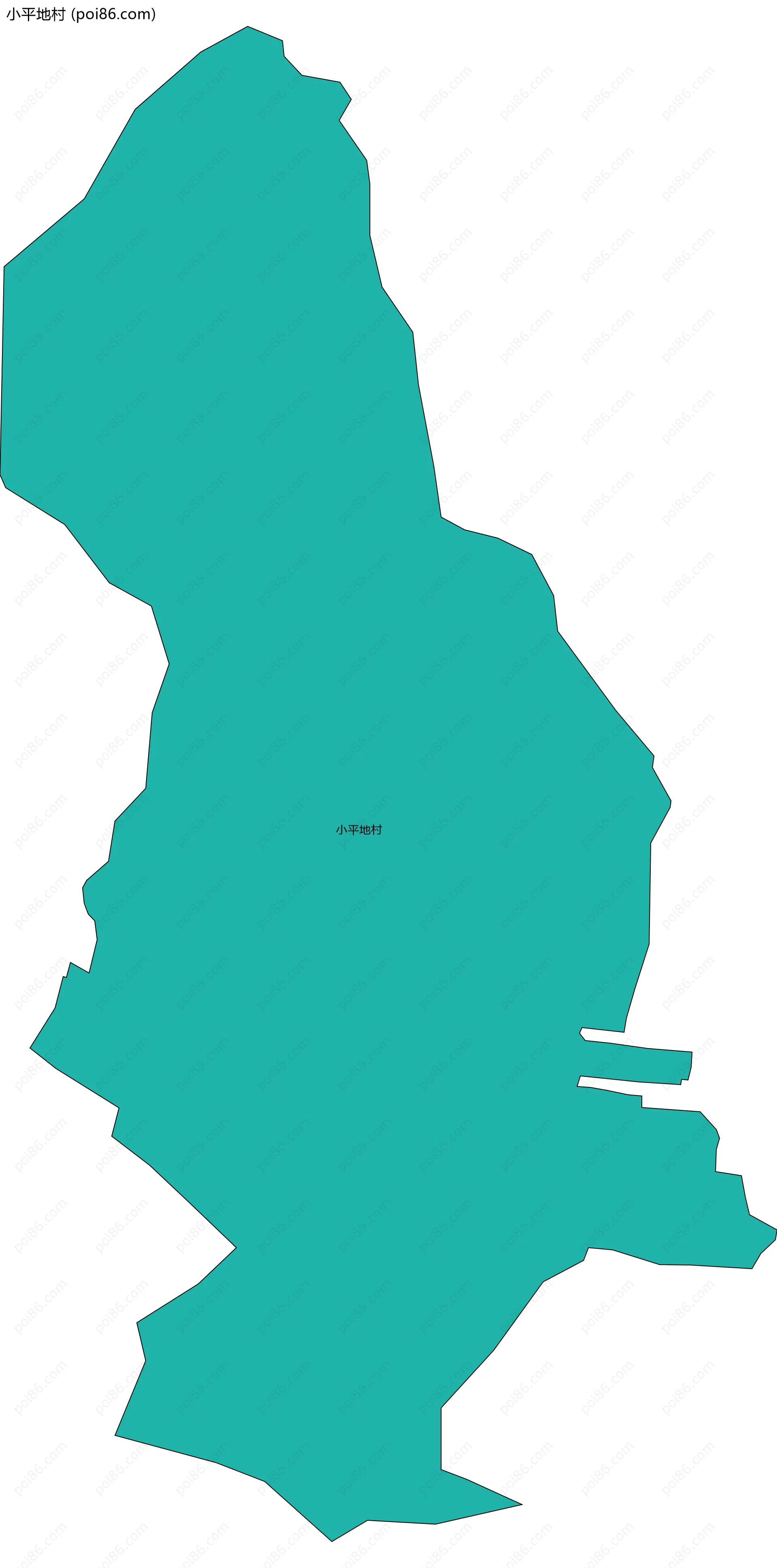 小平地村边界地图