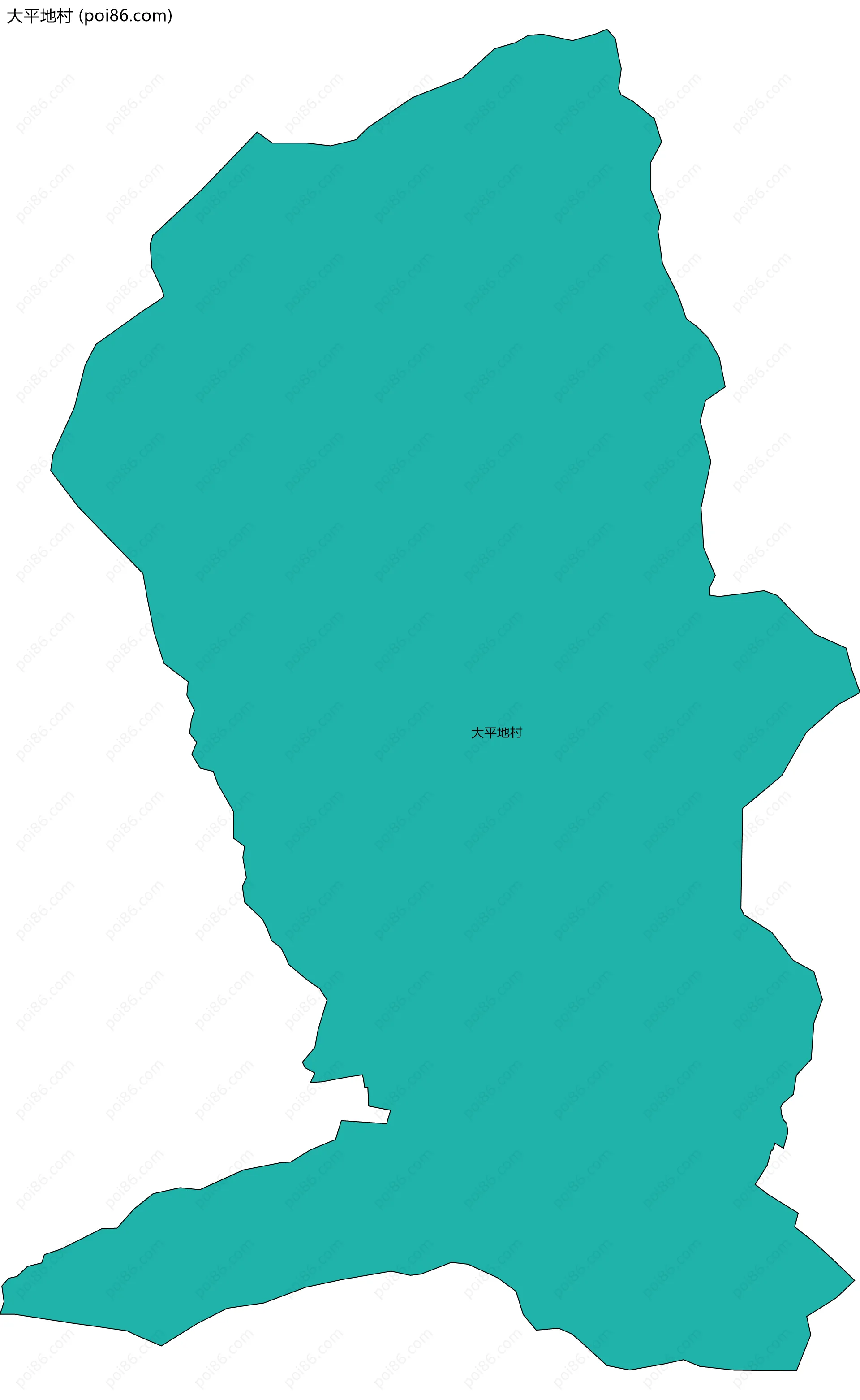 大平地村边界地图