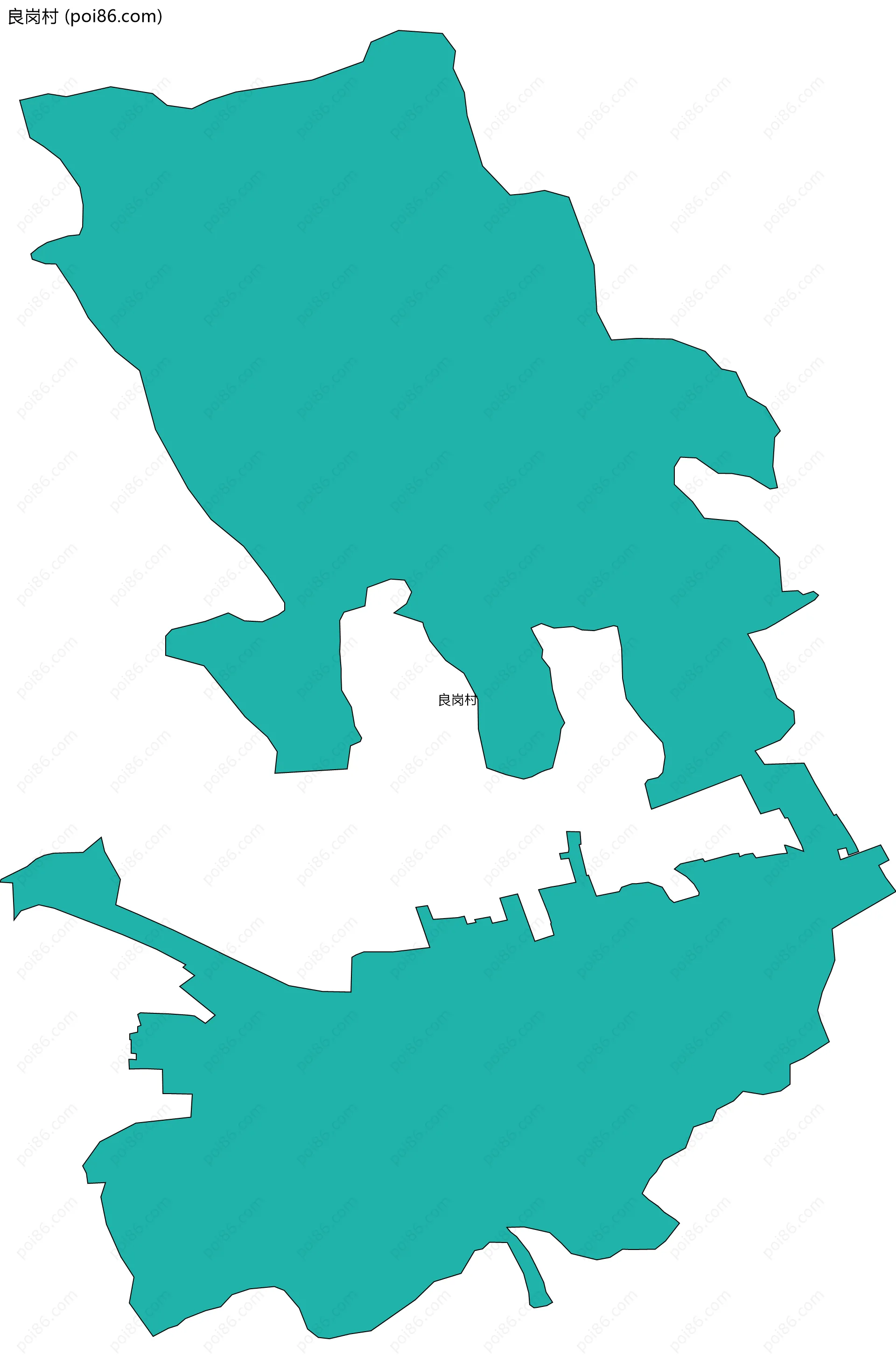 良岗村边界地图