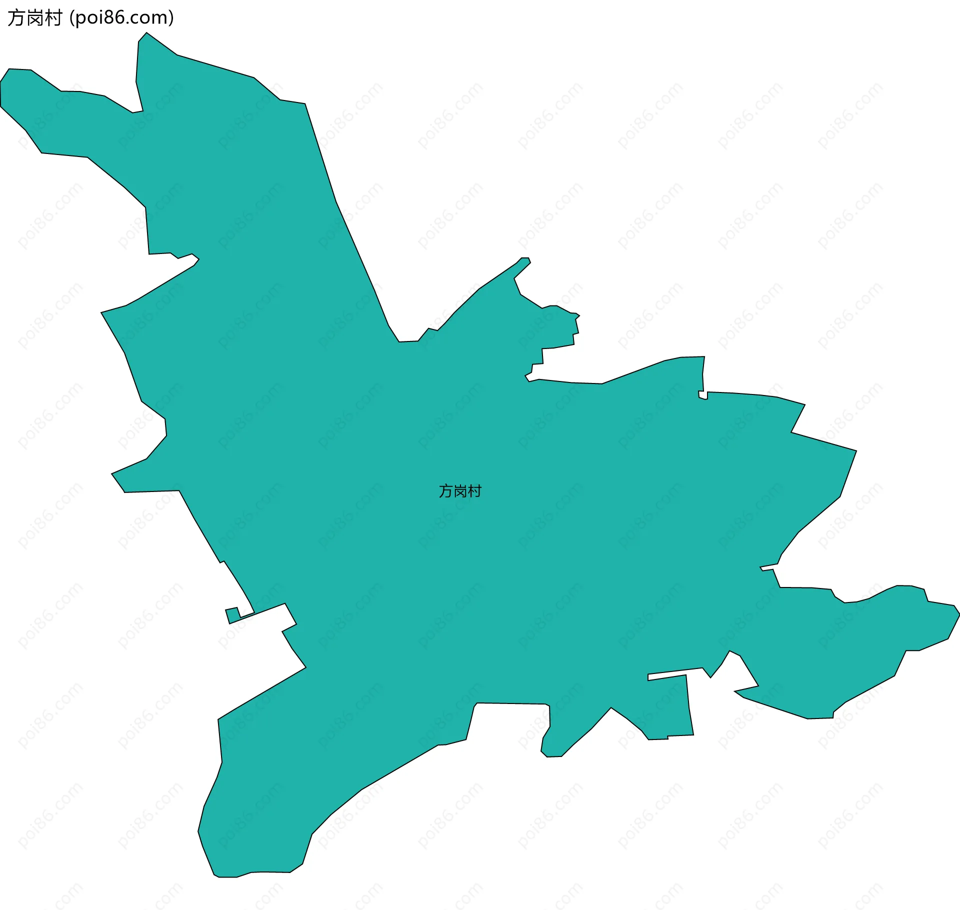 方岗村边界地图