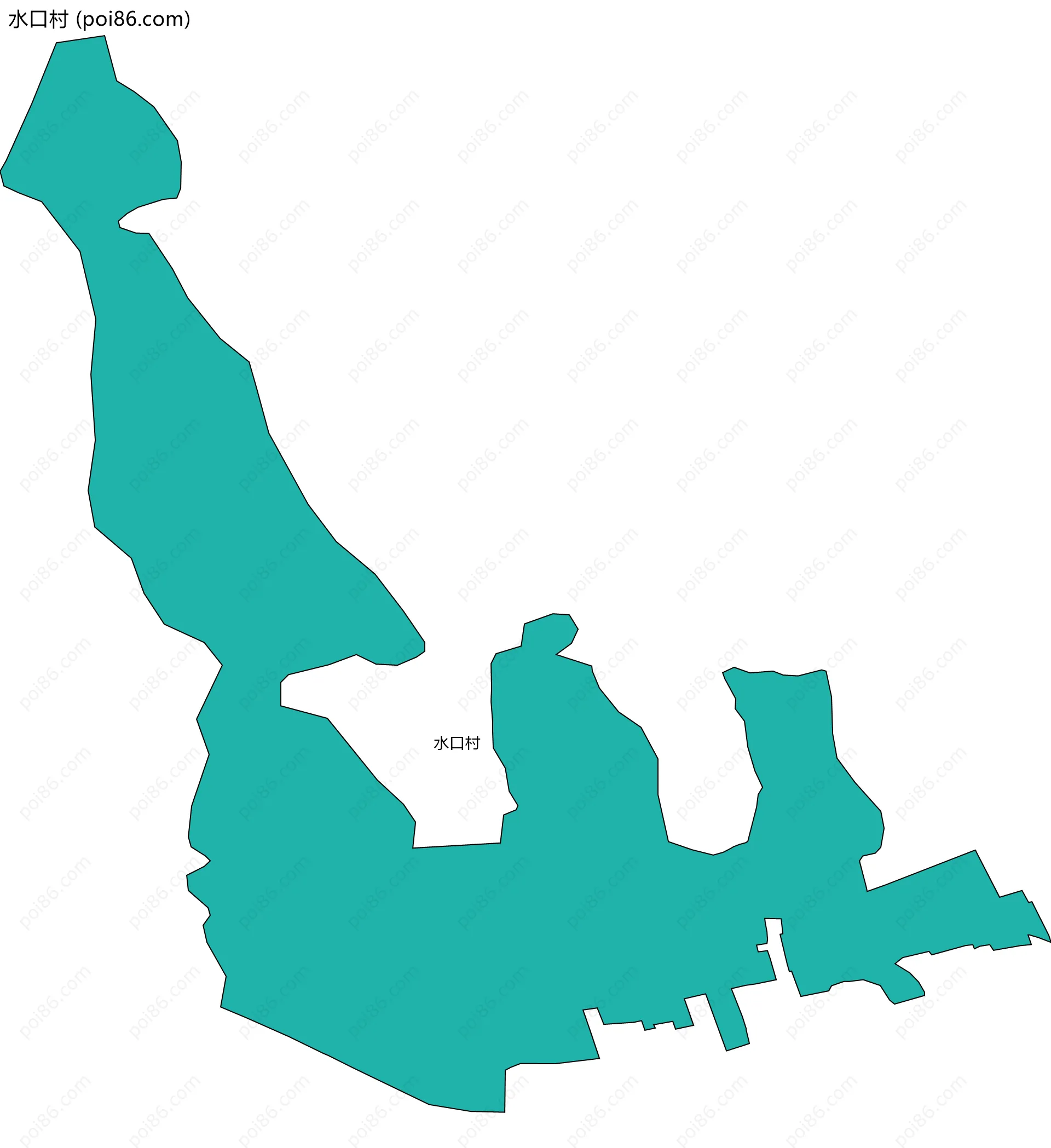 水口村边界地图