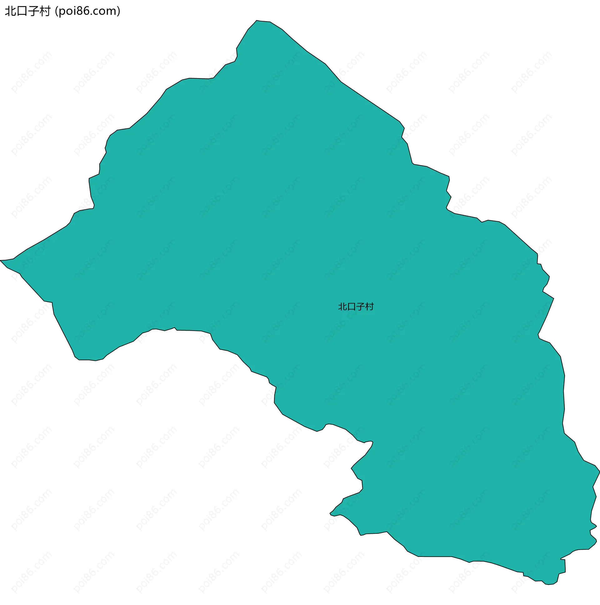 北口子村边界地图