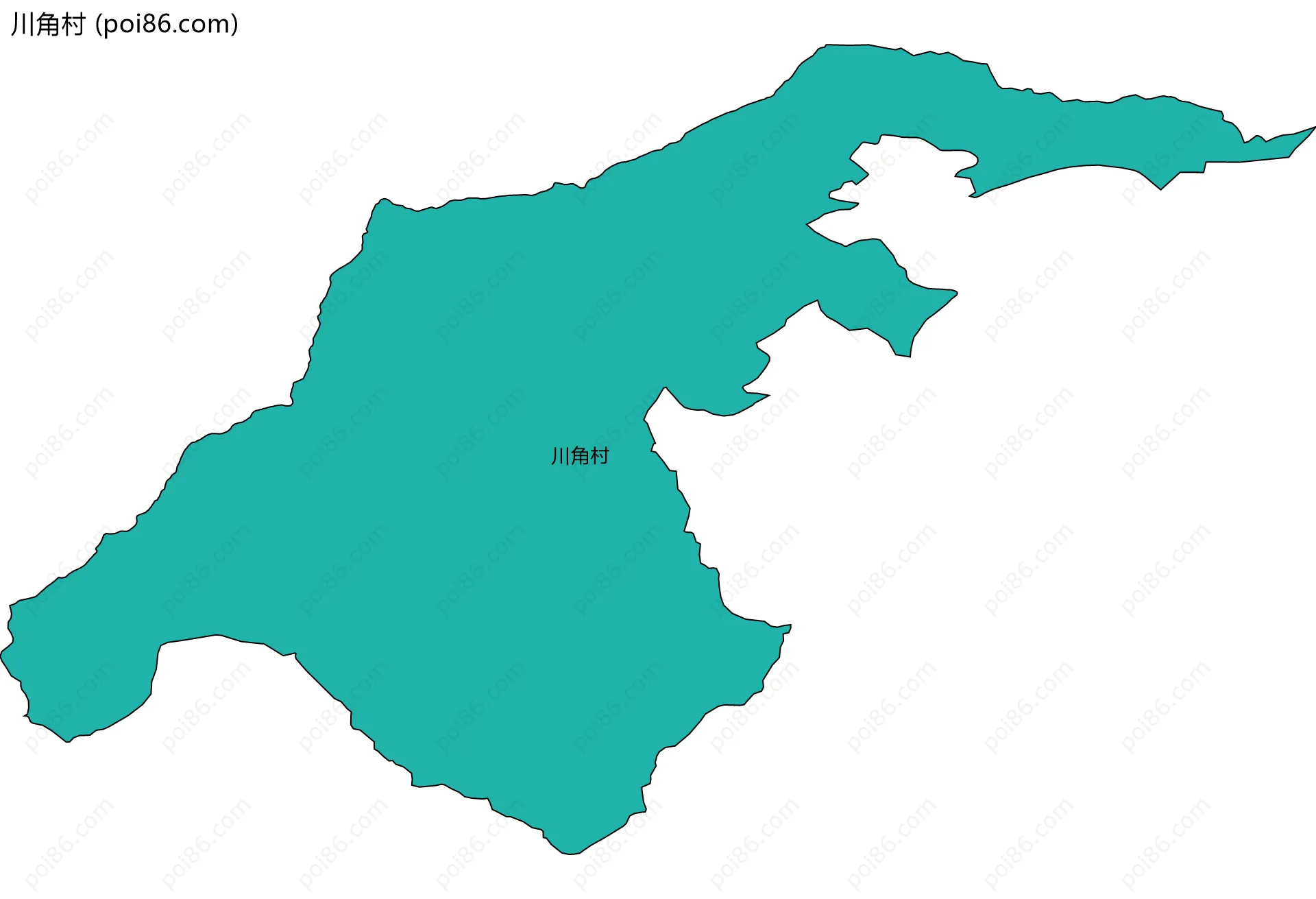 川角村边界地图