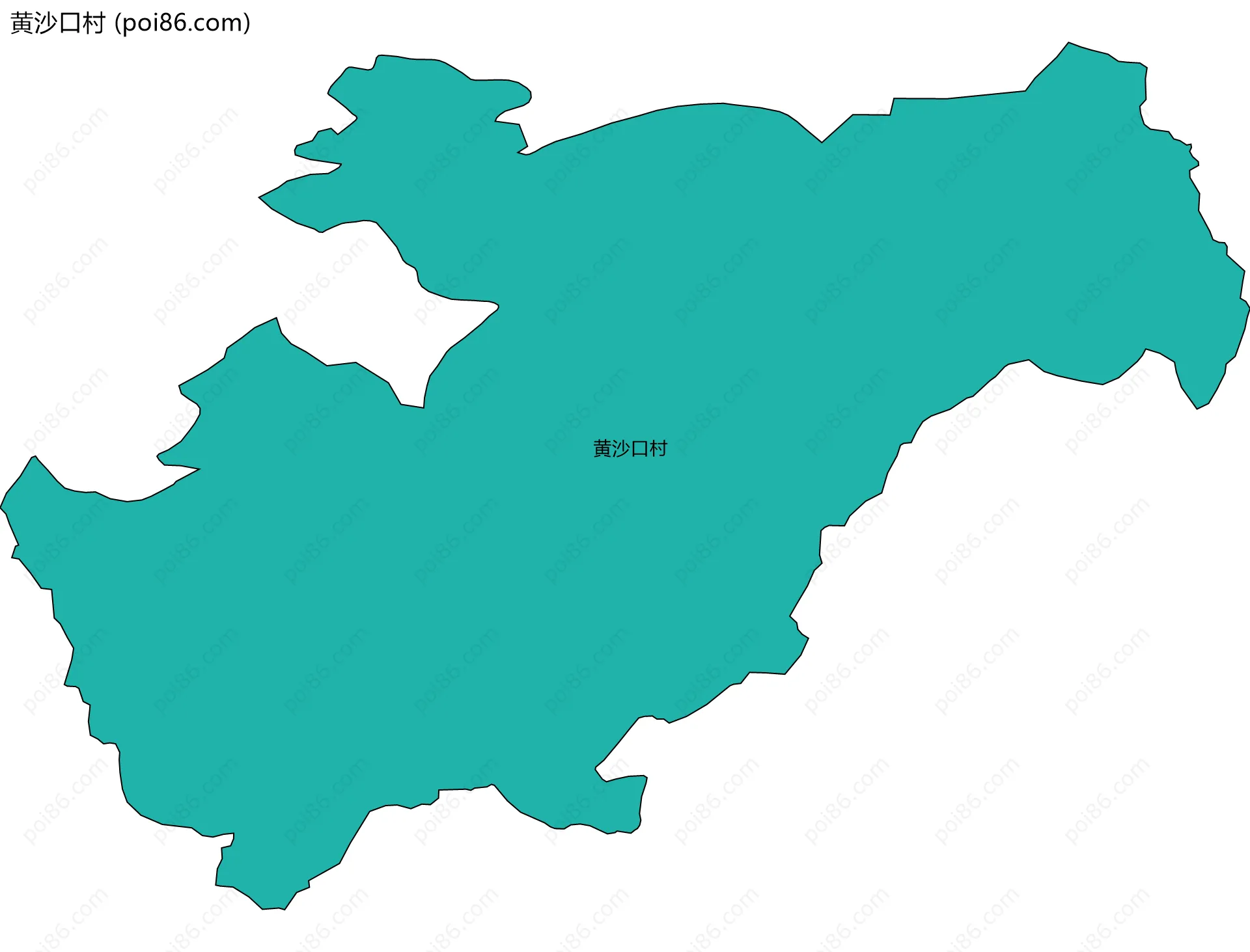 黄沙口村边界地图