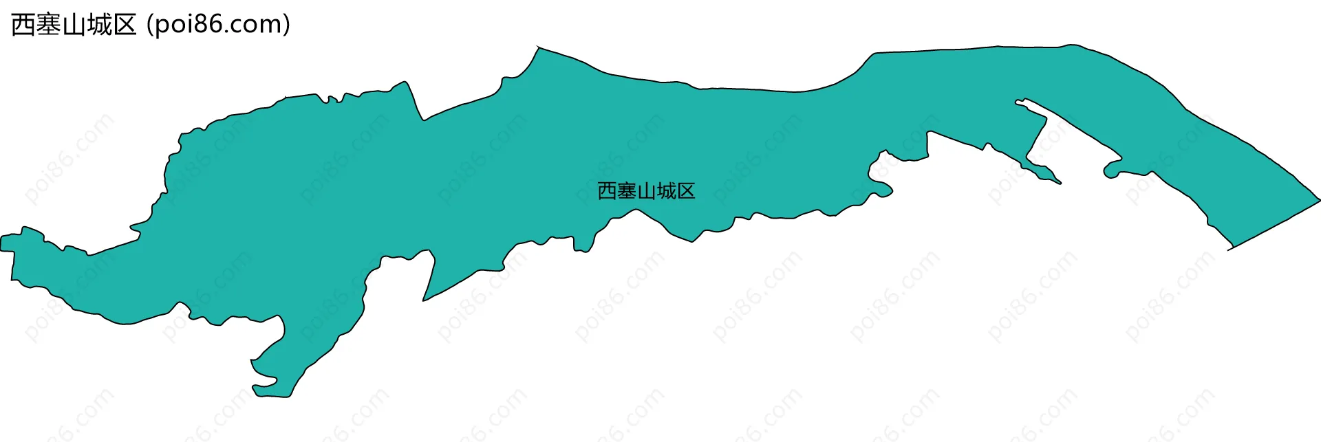 西塞山城区边界地图(五级行政区划)